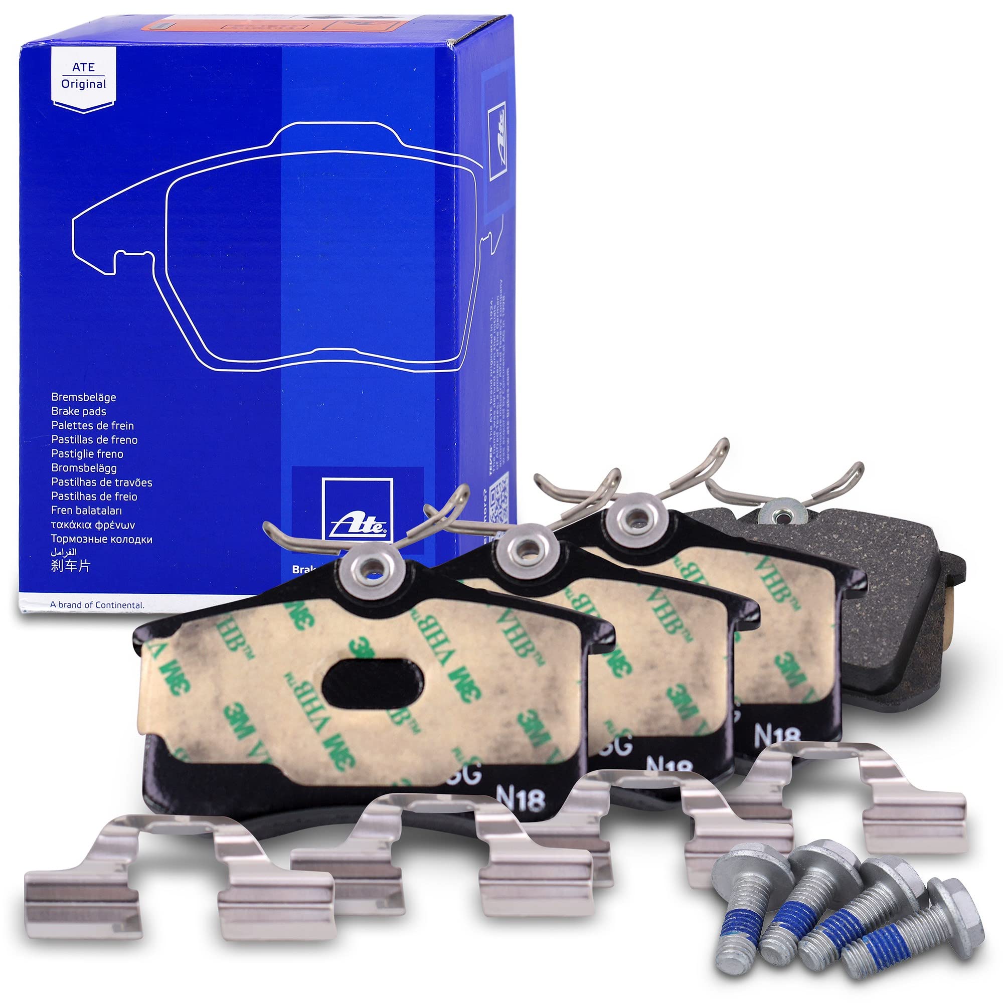 ATE Set di freni +dischi freno anteriori ¯ 288mm ventilati +posteriori ¯ 230mm pieni e pastiglie freno anteriori +posteriori Compatibile con AUDI, SEAT, SKODA, VW BORA, GOLF 4, NEW BEETLE