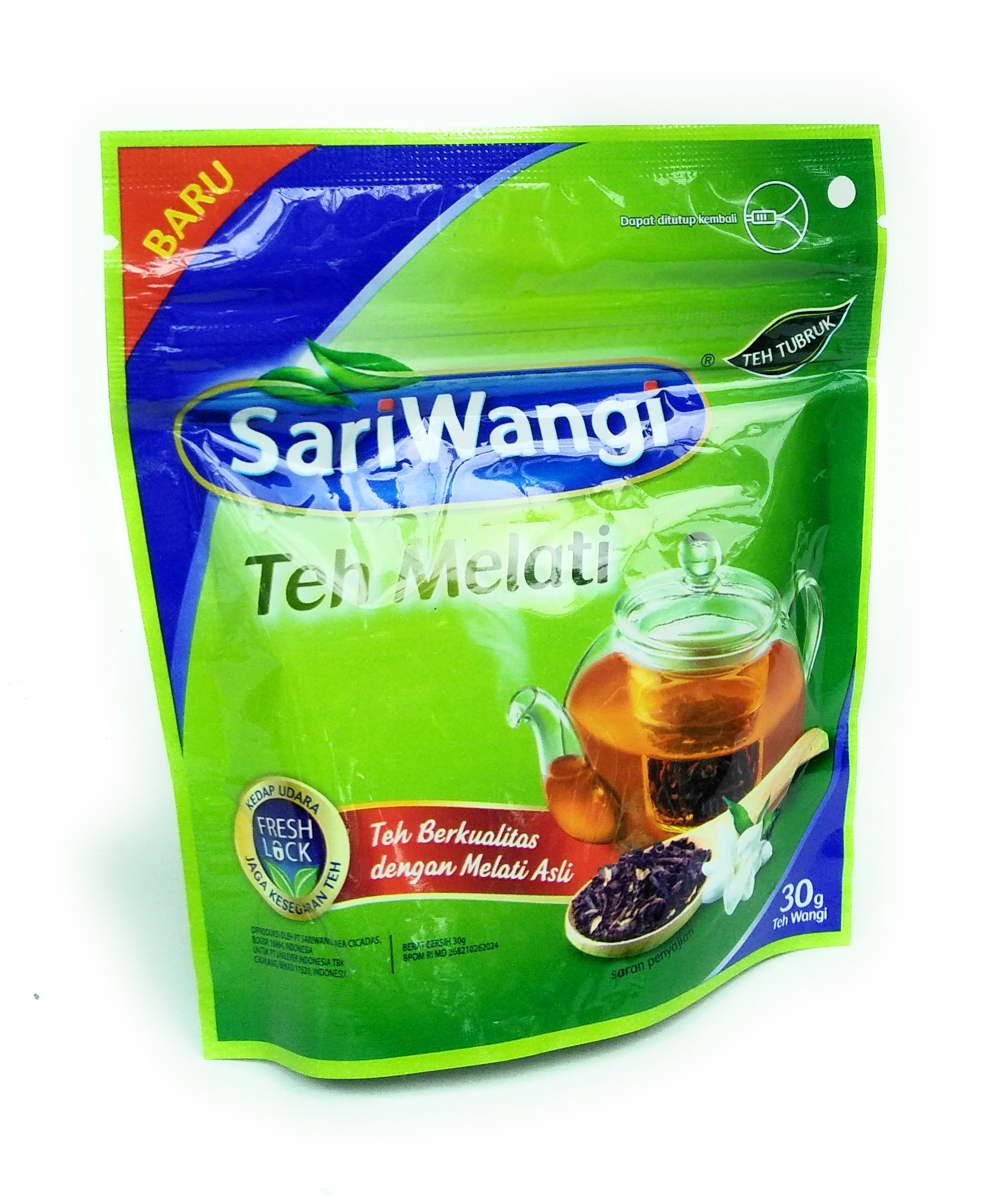 Sariwangi Teh Melati Tubruk - Jasmine Tea Loose, 30 Gram (Pack of 6)