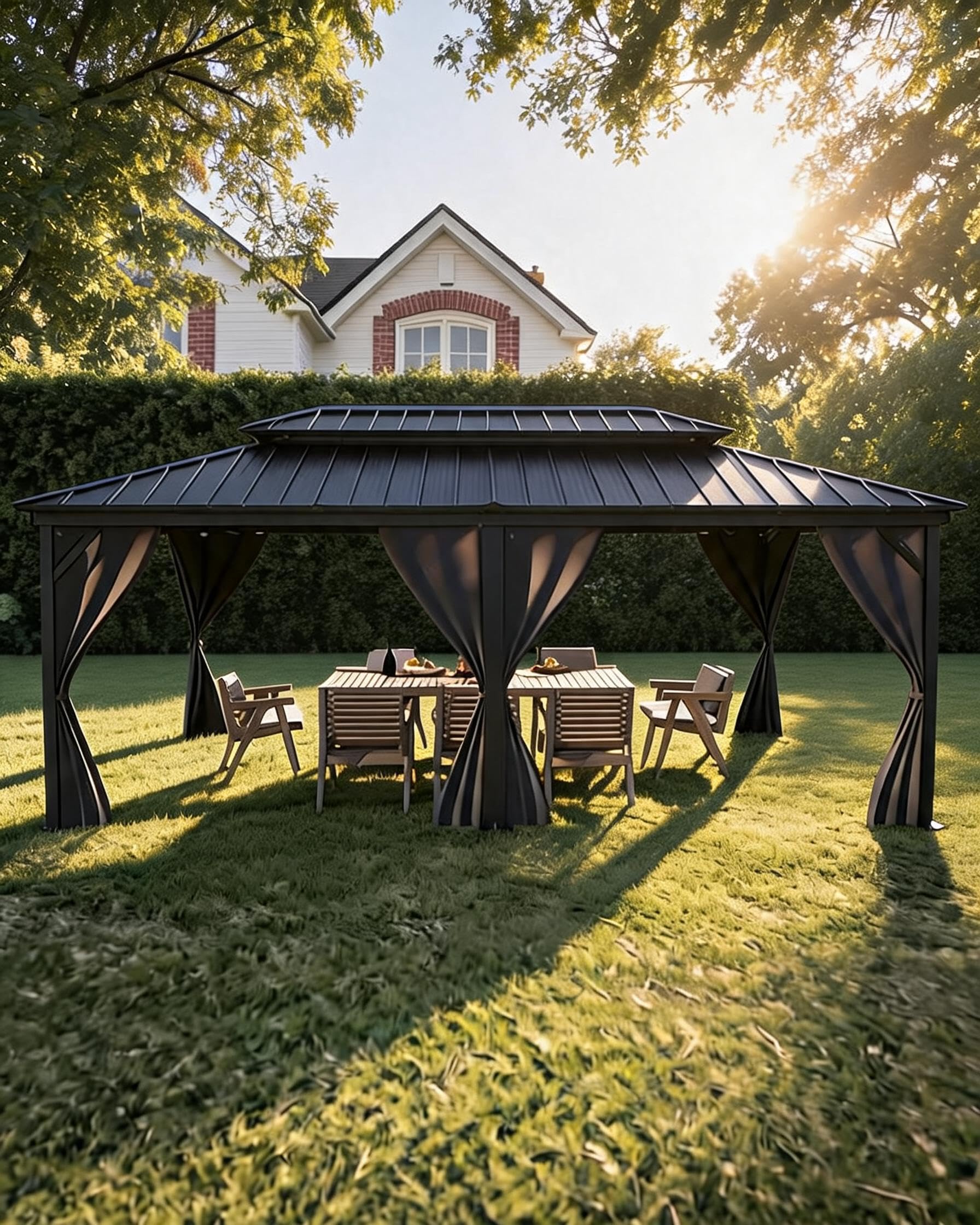 Amazon.com : KYBOLT 12x20 Ft Hardtop Gazebos with Heavy Duty