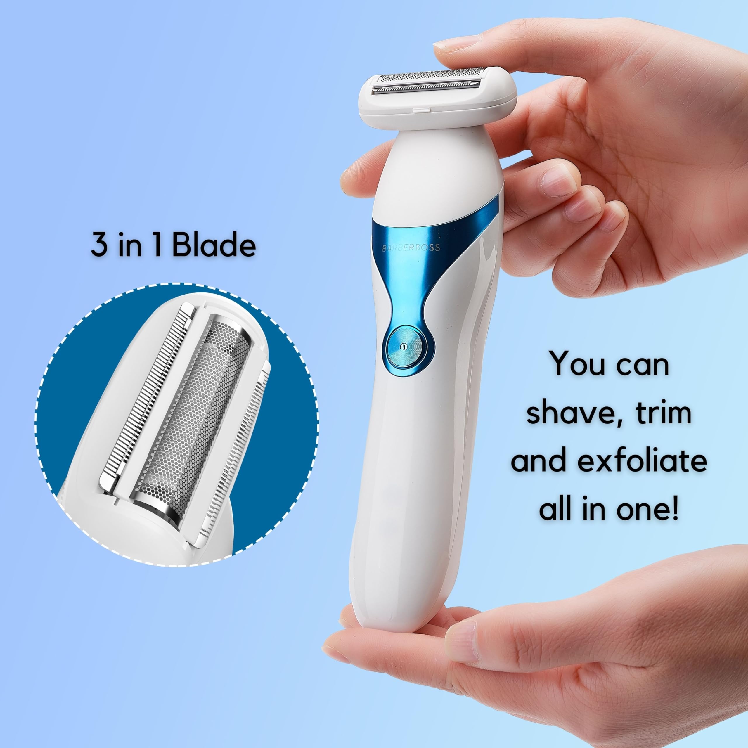 BarberBoss Electric lady shavers for women electric razor for women womens electric shavers, womens shaver, ladies shavers - Image 4