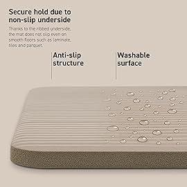 MSPORTS Thick Yoga Mat Premium Non Slip - Extra Comfortable Exercise Mat for Home Workouts, Pilates, Stretching & Gym - Cushioned NBR Foam, Yoga Mat with Strap, for Women & Men (Beige, 74.5 x 24 x 0,6 in)