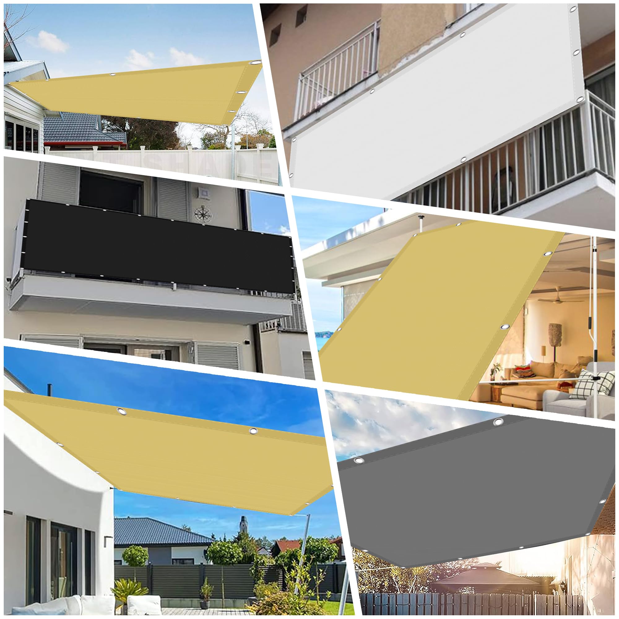 Voile D'ombrage Rectangulaire 2.5 X 3.4 M UV Protection Avec