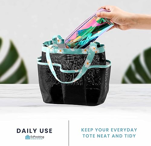 Miniatura 8 de EzPacking - Bolsa de maquillaje transparente holográficalindo organizador de cosméticos iridiscentesoporte para lápices de mujer brillante para la