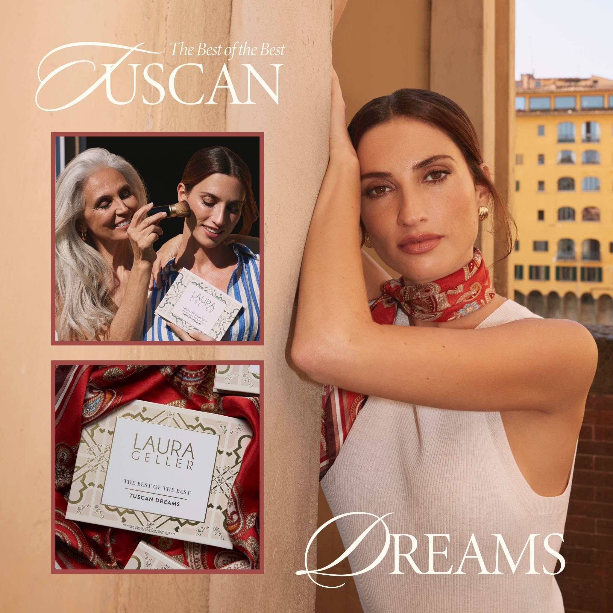 Laura Geller New York Das Beste der Besten Baked Starter Kit Palette - Toskana-Träume - Volle Größe - Enthält Bronzer, Rouge, Highlighter und 6 Lidschatten - Reisefreundlich