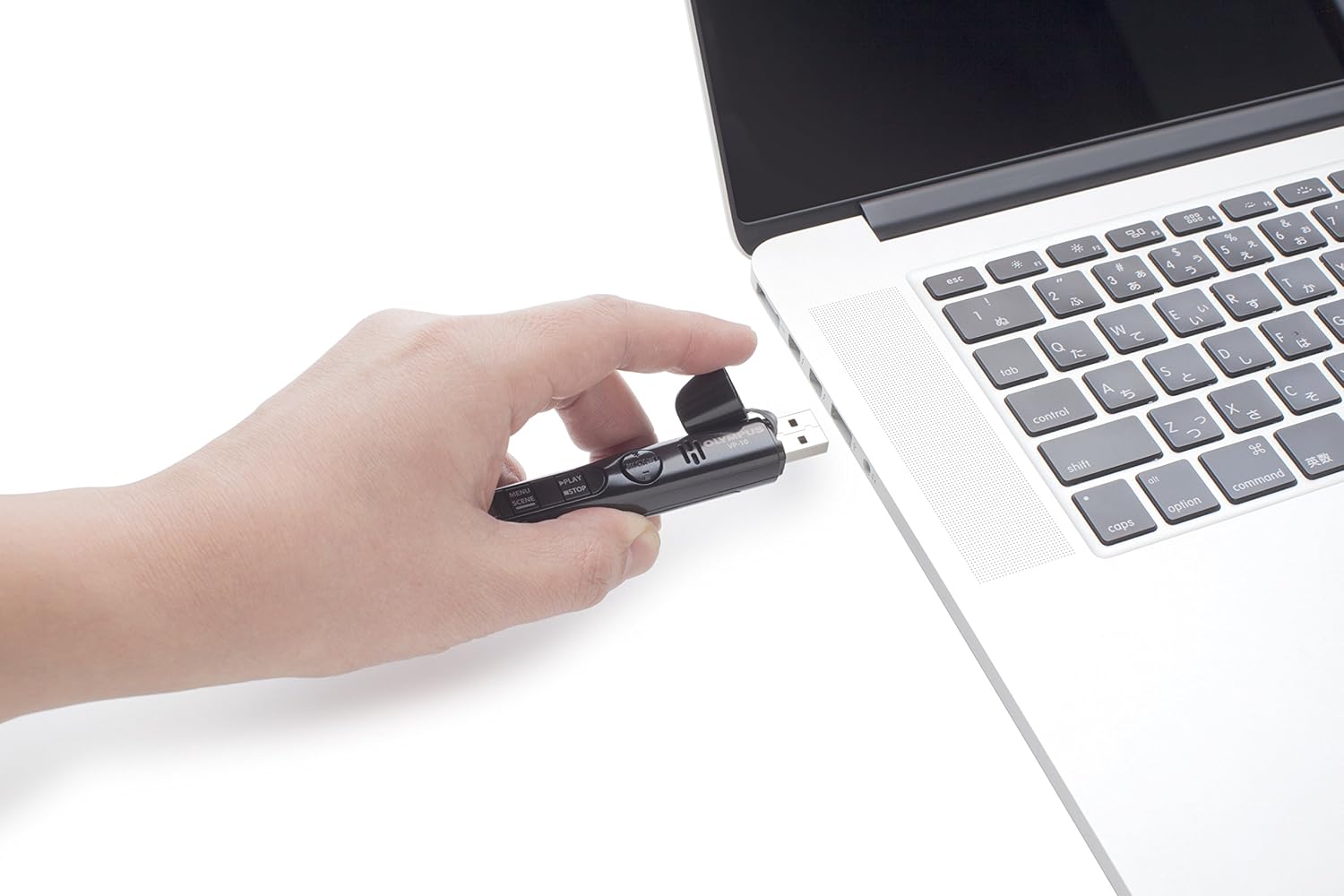 Suреr Brаndѕ Olympus VP-10 Voice Recorder with 4GB, PCM/WMA/MP3, USB, Voice Activated Recording, Black