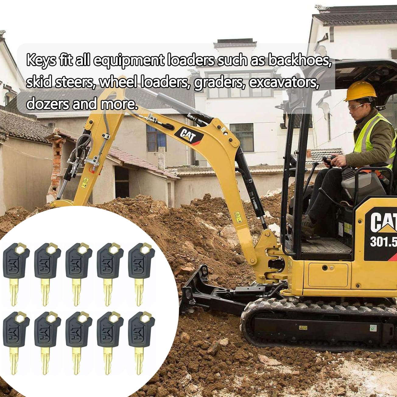 Set Chiavi Per Macchine CAT Set Di 20 Chiavi Di Accensione Per Attrezzature CAT Caterpillar - Compatibile Con Escavatori, Terne, Caricatori Chiavi Di Accensione Caterpillar - Foto 8