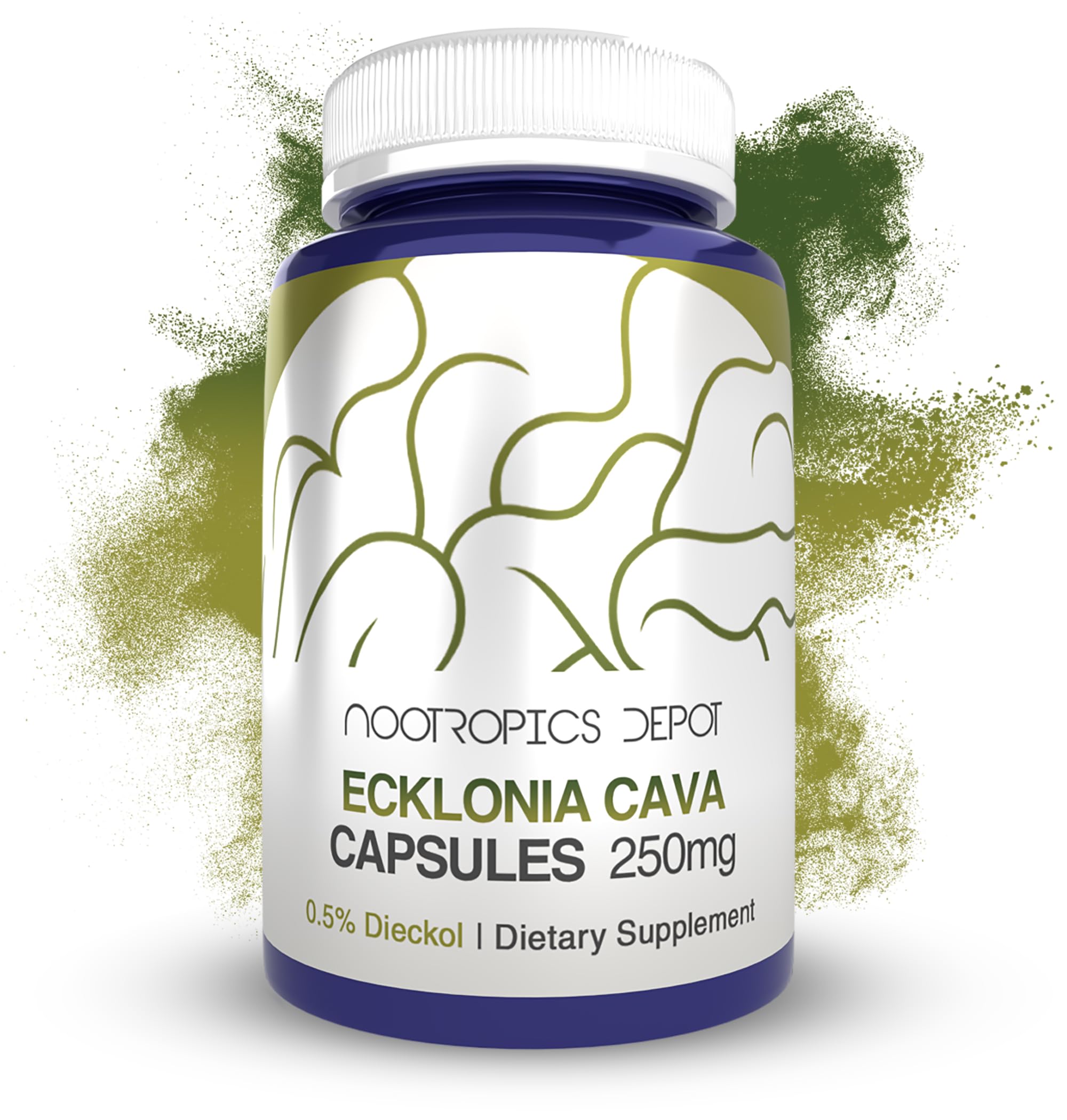 Nootropics Depot Ecklonia cava Capsules | 250mg | 0.5% Dieckol | Brown Seaweed | 60 Count