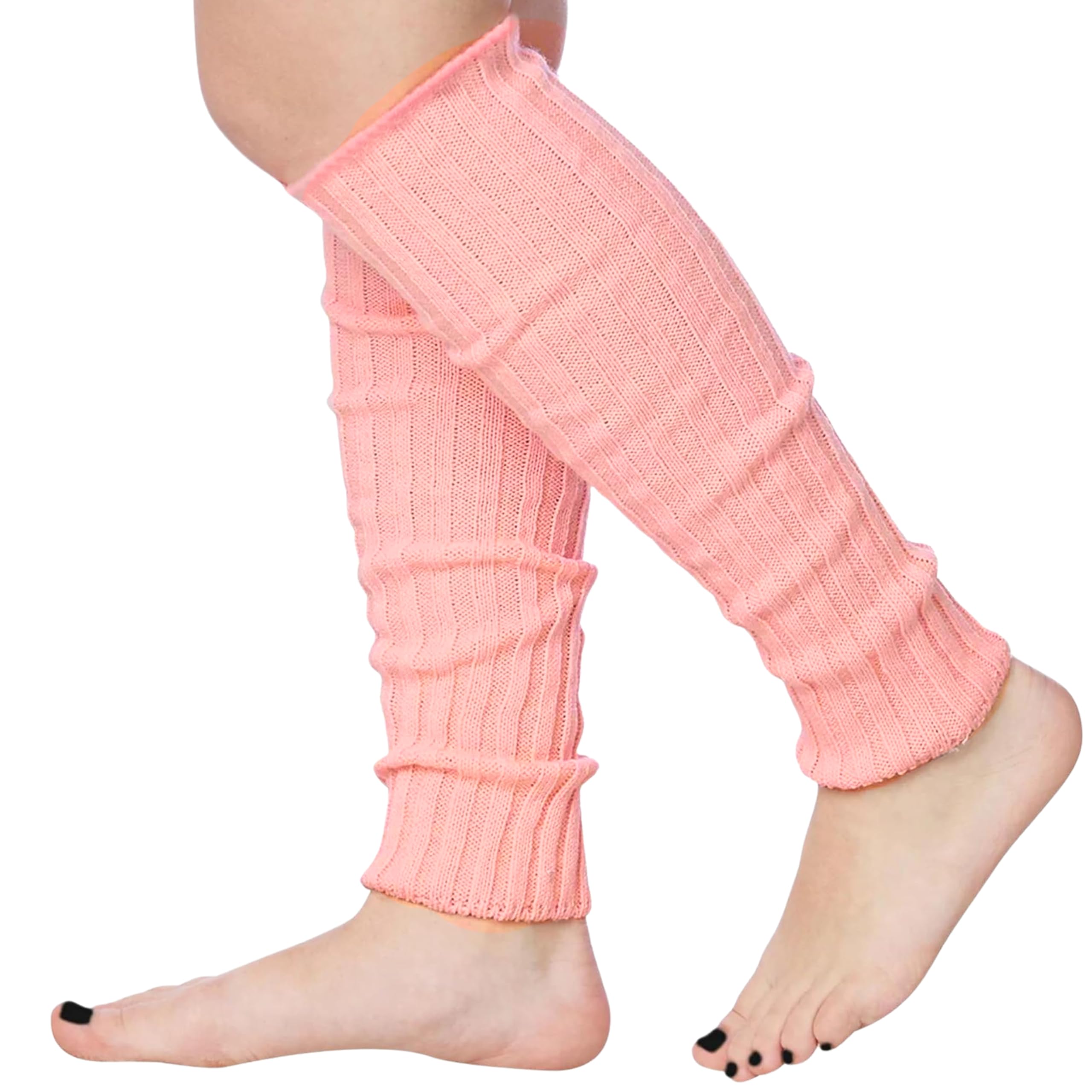 Womens Cable Knit Leg Warmers Ribbed Knee High Boot Socks for Winter Layering Dance Warmups