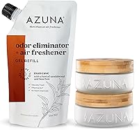Vista 14 de Azuna Ambientador y eliminador de olores para olores fuertes El kit de 2 habitaciones incluye (2) frascos de vidrio de lujo vacíos de 8 onzas y 12