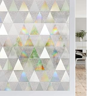 Decorative Privacy Window Film – rabbitgoo Rainbow Stained Glass Vinyl