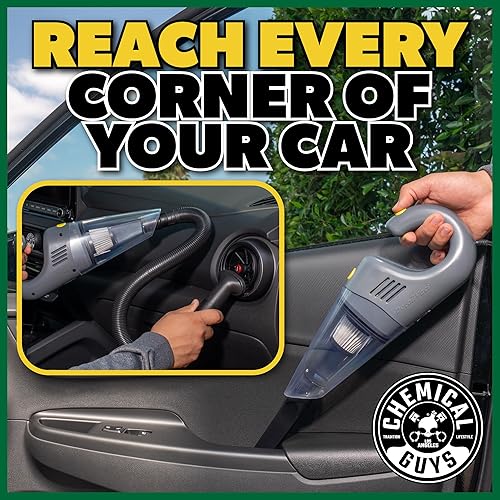 Miniatura 3 de Chemical Guys EQP410 DetailVac - Aspiradora portátil de mano para automóvil, motor eléctrico de 110 W 8.8 amperios, (ideal para automóviles,