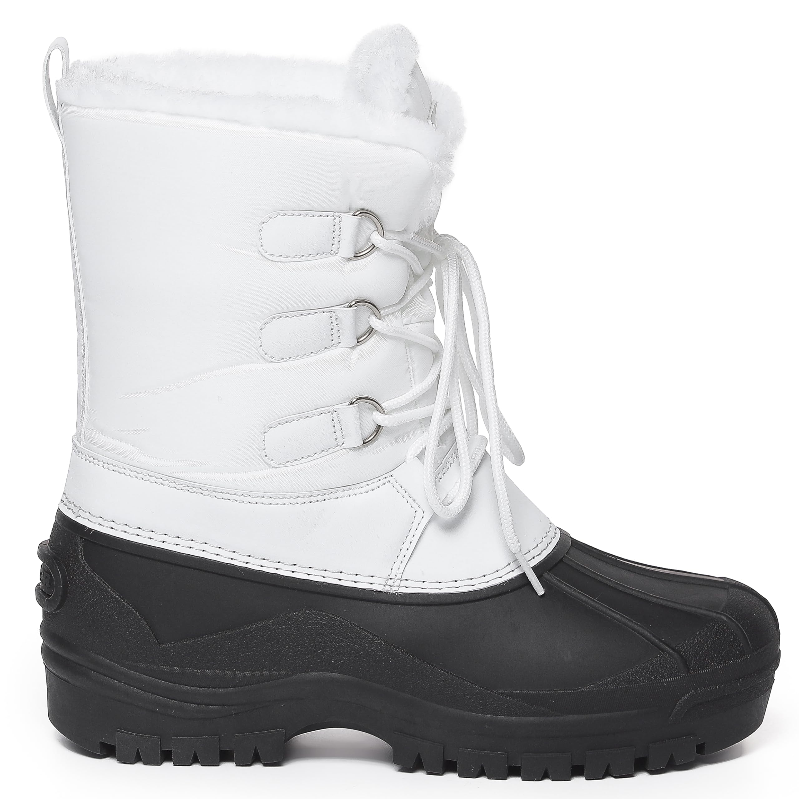 Polar Mens Muck Lace Up Short Nylon Winter Snow Rain Lace Up Waterproof Duck Boots - UK 10/EU 44