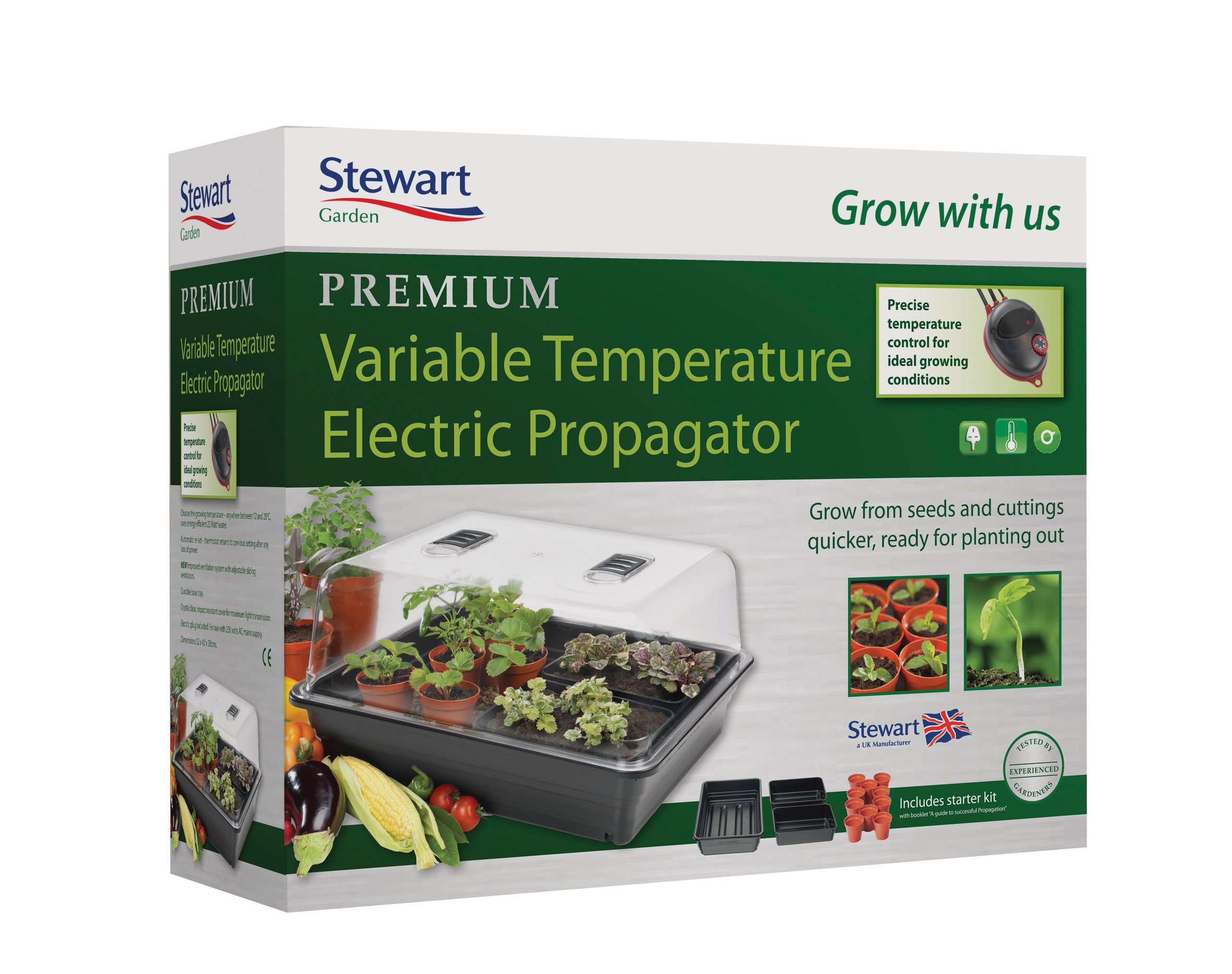 Stewart 52cm Premium Variable Temperature Electric Propagator With Starter Kit