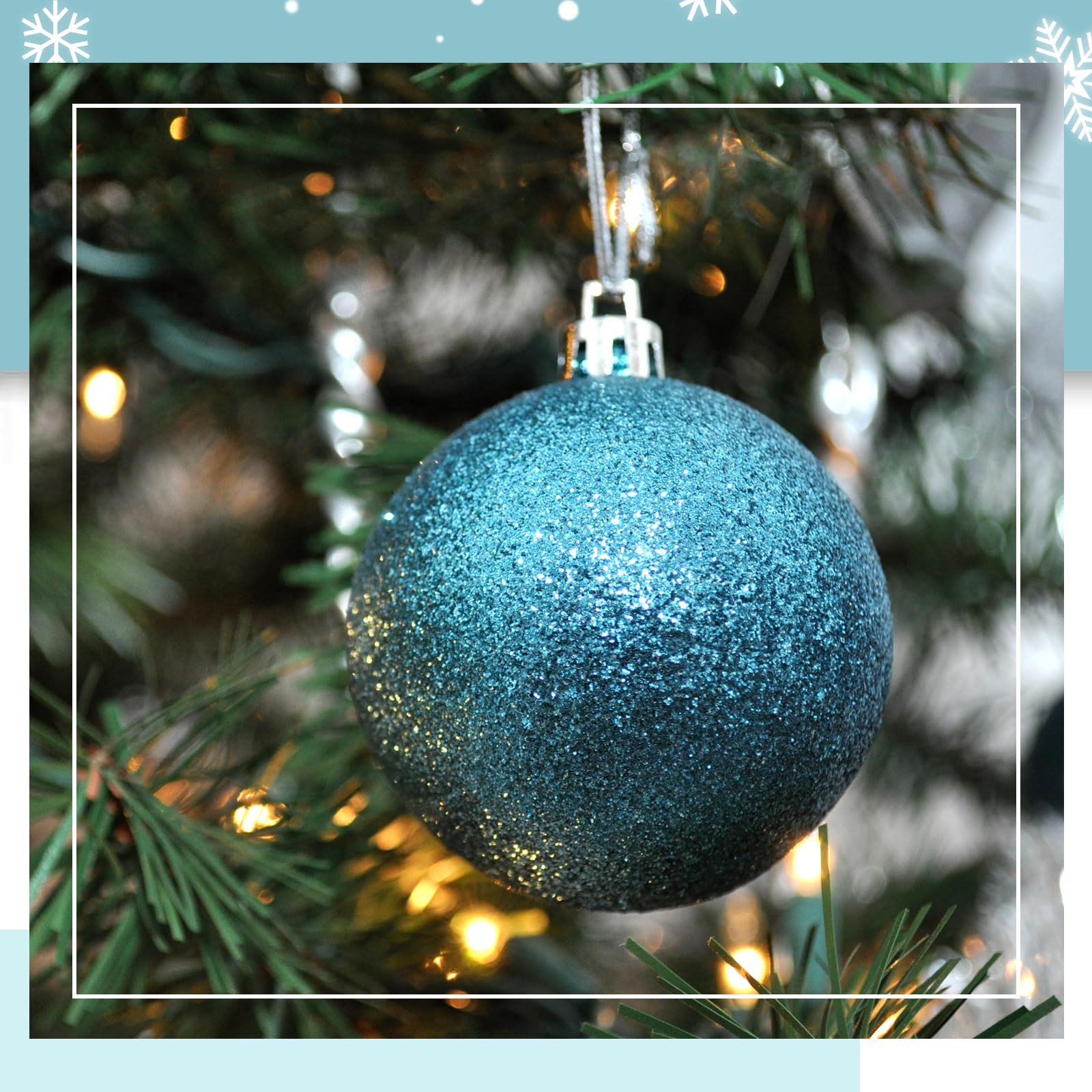 Agoer 100 Stück Weihnachtskugel Set Christbaumkugeln