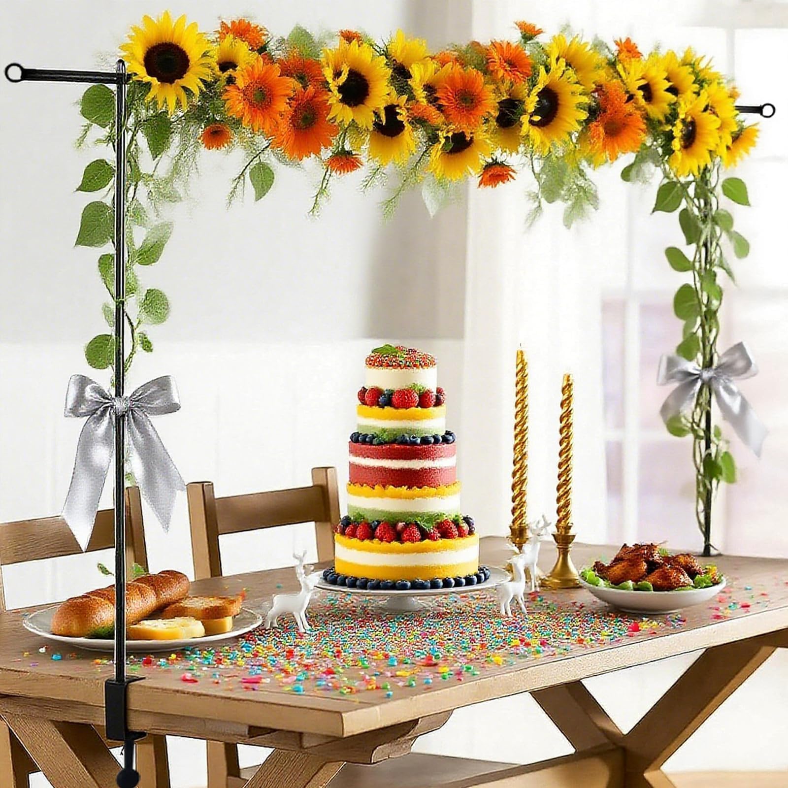 Tischballonbogen-Set, verstellbarer Ballonbogen-Ständer-Set für Geburtstag, Hochzeit, Abschlussfeier, Babyparty, Junggesellenabschied, Weihnachten, Partyzubehör, Dekoration