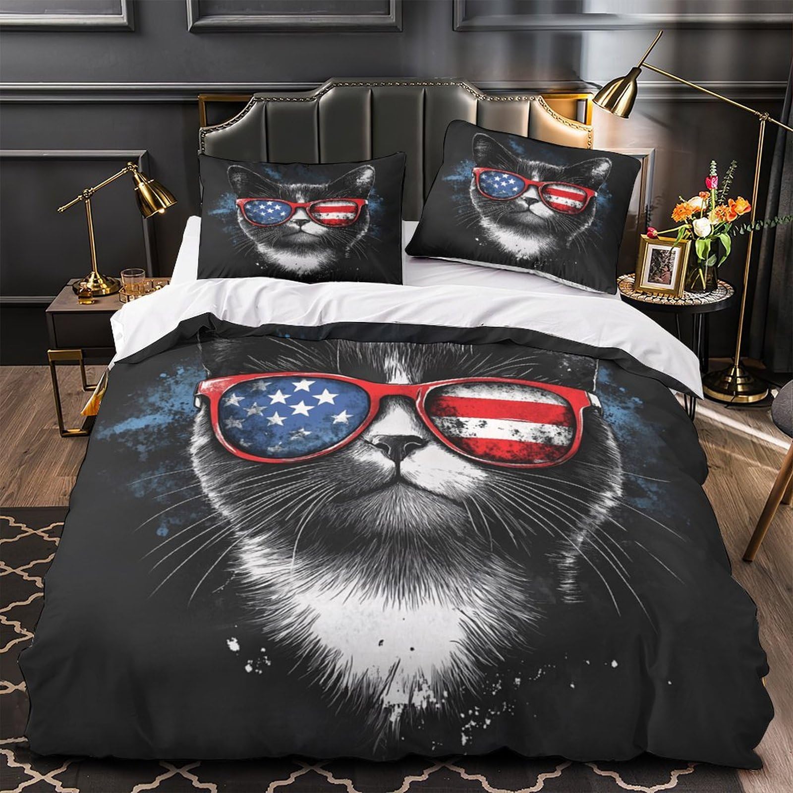 Parure de lit chat 140x200 idée cadeau fille et garçon