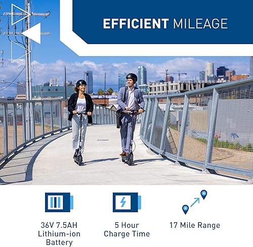 Miniatura 4 de Scooter eléctrico Hiboy S2S2 MAX, motor de 350500W, neumáticos de 8,510 pulgadas, rango de 2765 kilómetros, scooter eléctrico plegable para adultos