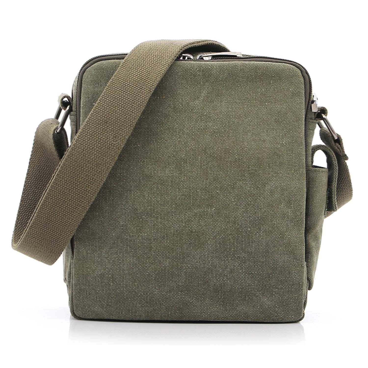 Bolso Bandolera Hombre Pequeño de Tela Vintage Messenger Bag para Colegio Universidad Libro Bolsa de Lona Originales de Viaje Sport
