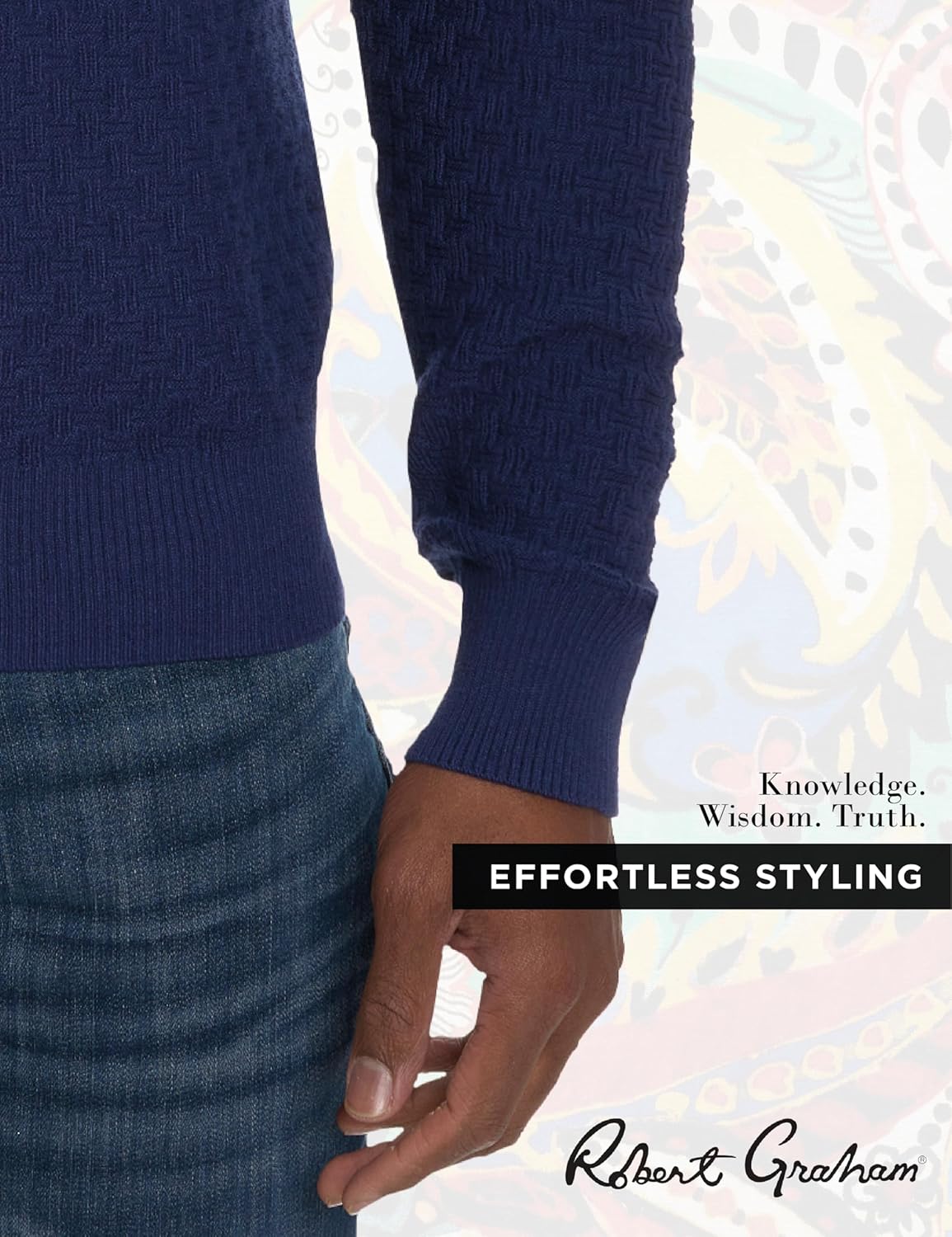 Robert Graham Men's Reisman 1/4-zip Long-Sleeve Sweater - Image 5