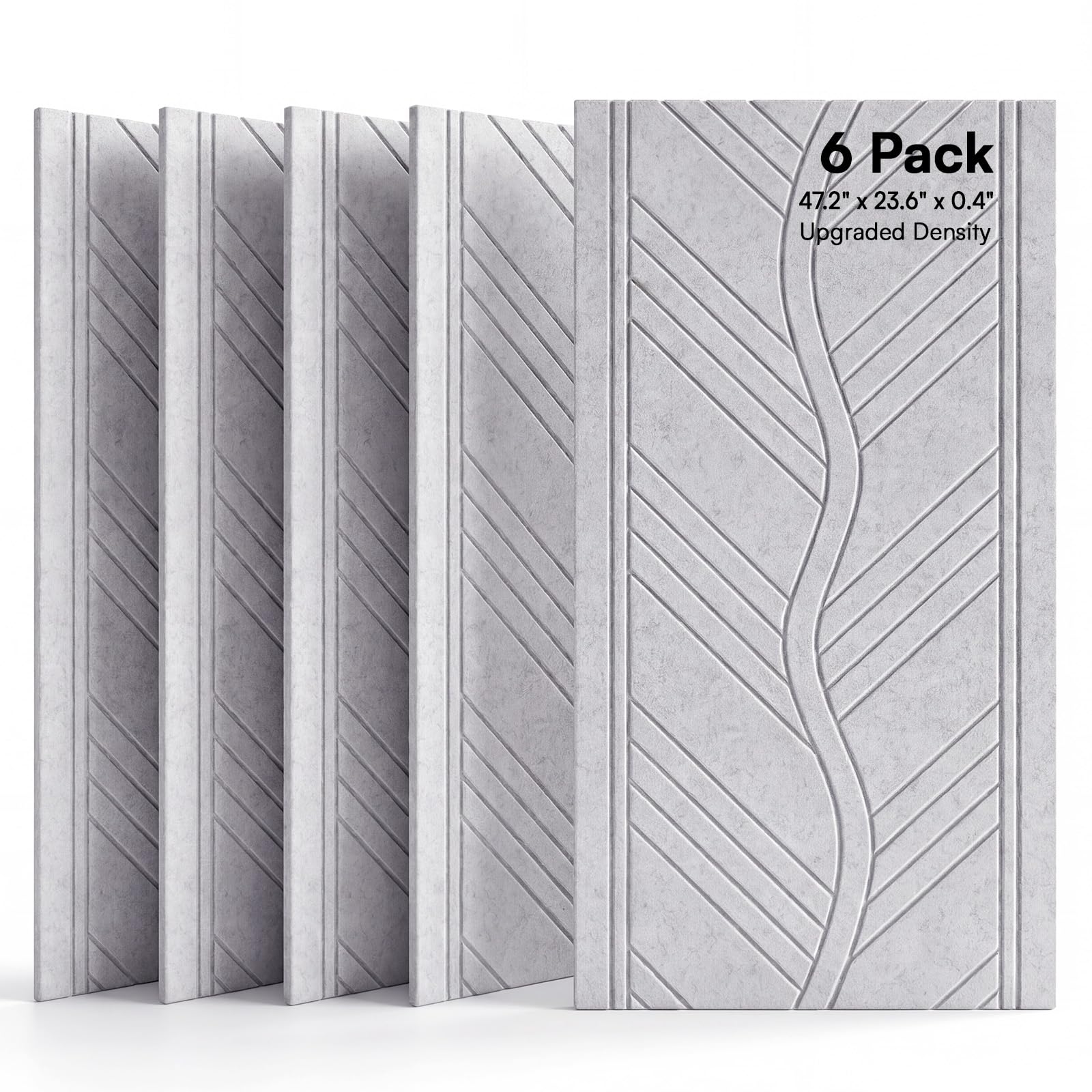 SODOCT 6 Pack Large Sound Proof Panels for Walls, 47.2" X 23.6" X 0.4"