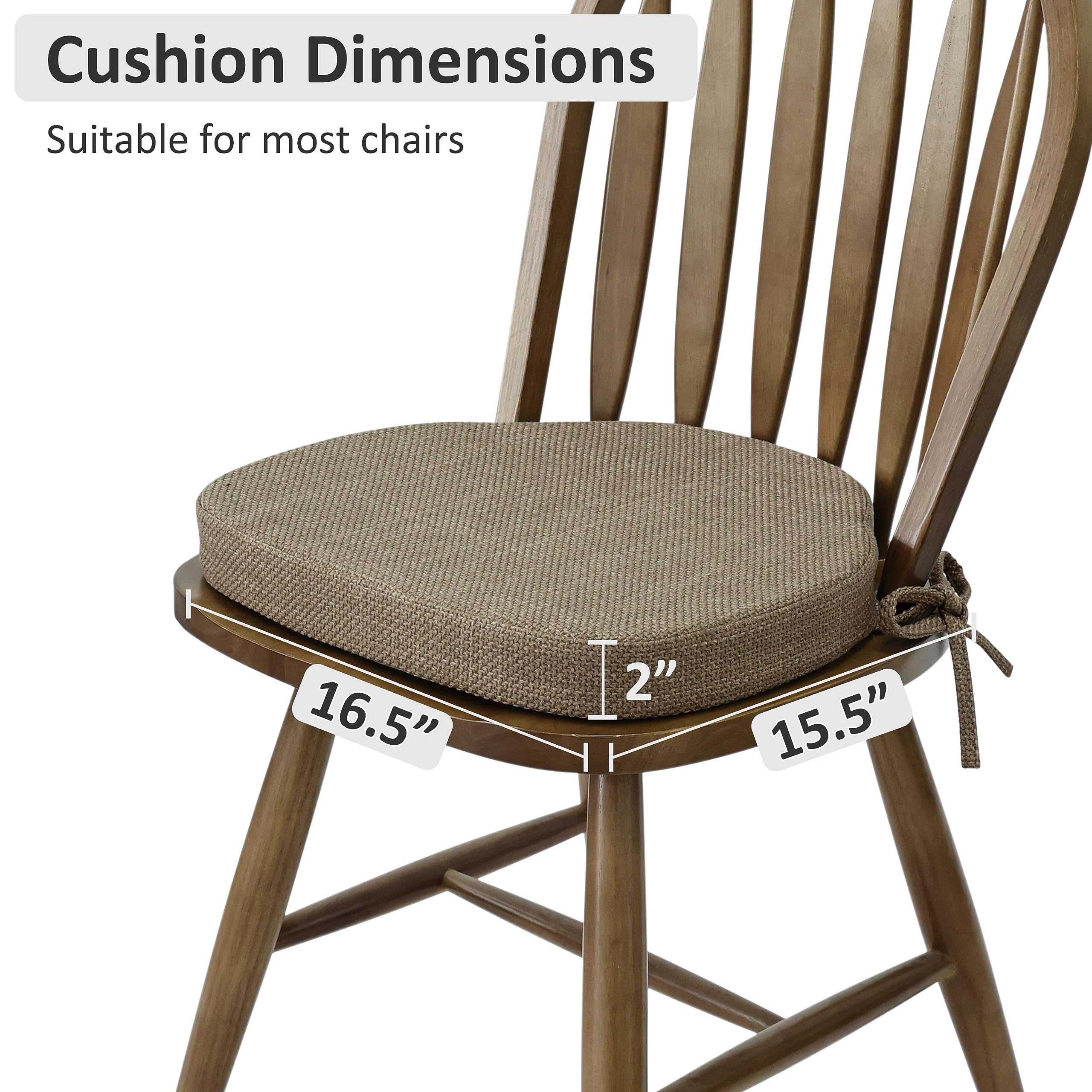 Shinnwa Dining Chair Cushions Set of 2 Windsor Chair Pads for Dining