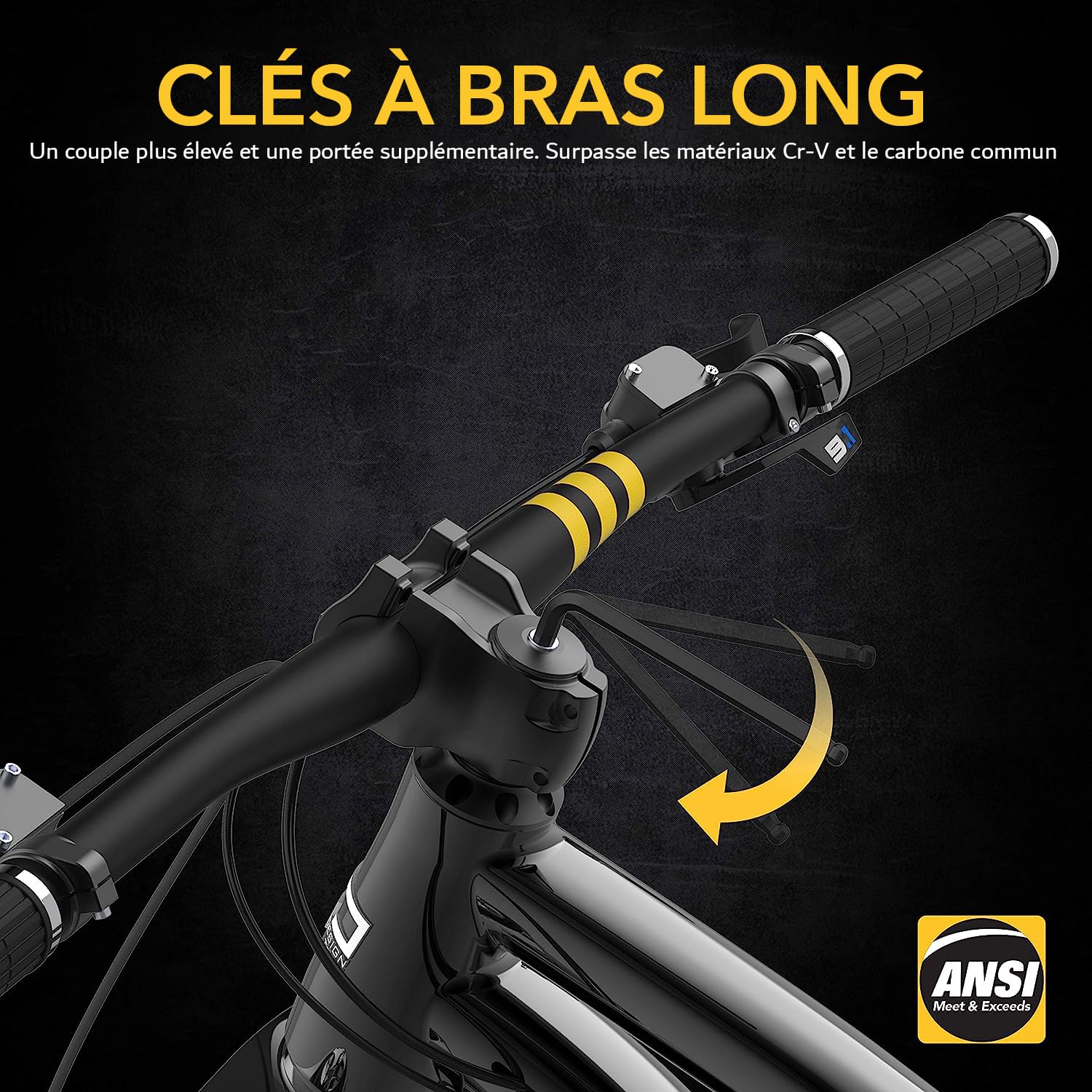 LEXIVON Jeu de 35 Clés Allen Métrique Hexagonal Torx et SAE, Clé Allen Manche Long Mâles pour vis à six pans creux, Métriques: 1,27 à 10mm Impériales Clés: 0.05 à 3/8", Torx: T10 à T50 (LX-131)