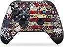 DreamController Tattered Flag Custom X-box Controller Wireless compatible with X-box One/X-box Series X/S Proudly Customized in USA with Permanent HYDRO-DIP Printing (NOT JUST A SKIN)