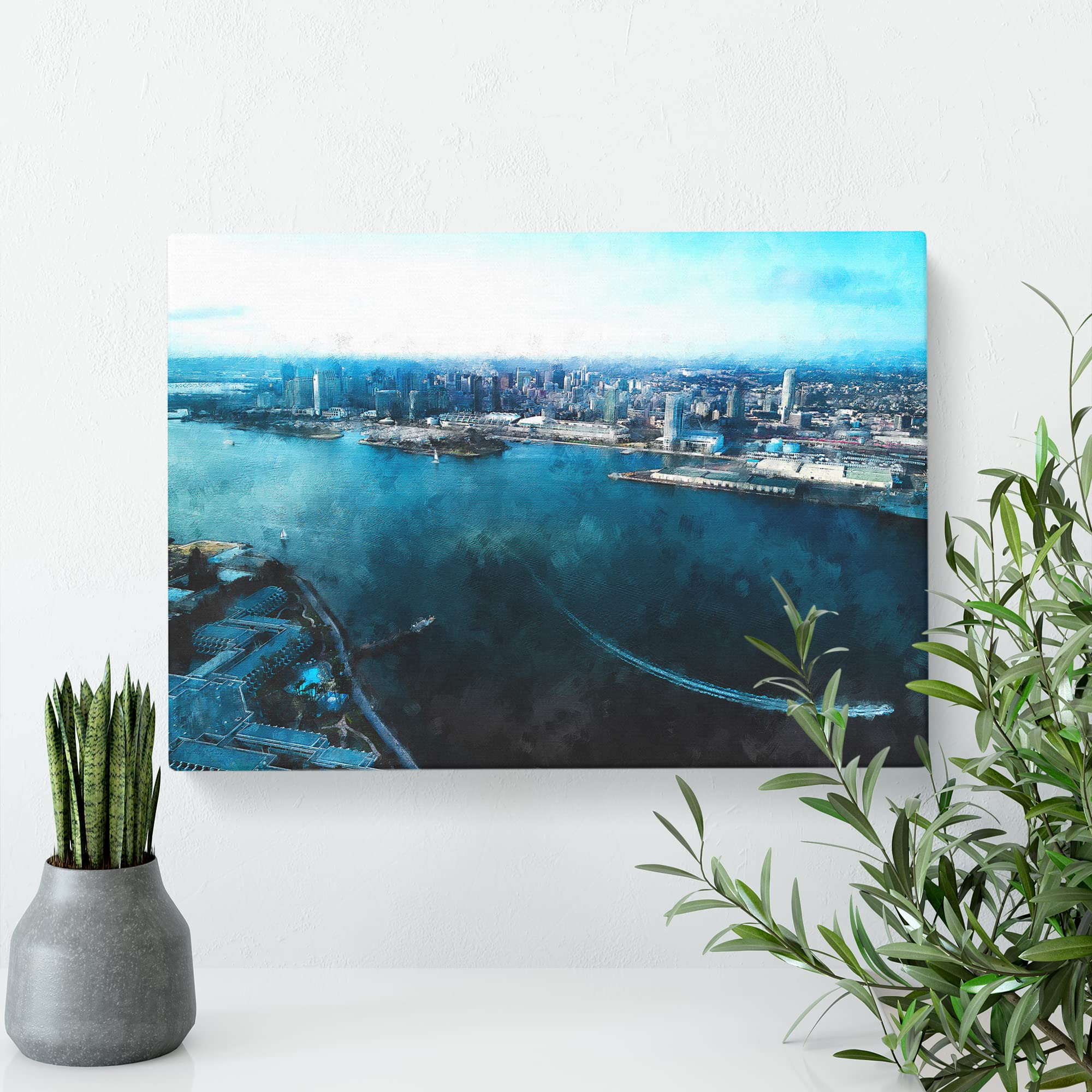 San Diego Skyline Canvas Print, Mixed, 25L x 50W cm - Image 3