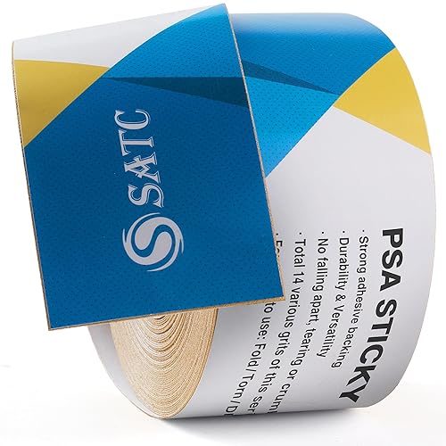 Miniatura 20 de S SATC Papel de lija PSA de grano 600 de 20 yardas de largo, rollo continuo de 2-3/4 pulgadas de ancho, autoadhesivas para automóviles, bloques