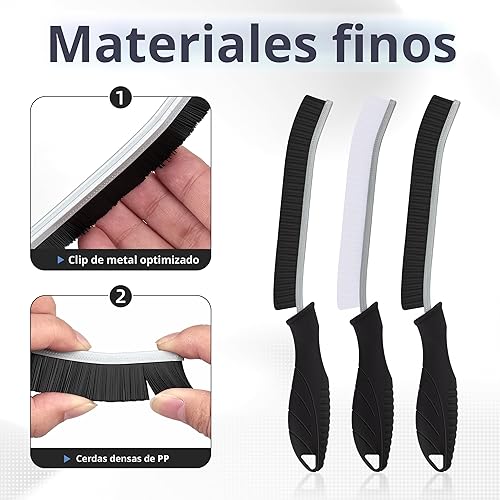 Miniatura 4 de Cepillo de limpieza de hendiduras de cerdas duras, herramientas de limpieza para uso doméstico, suministros de limpieza multifuncionales para