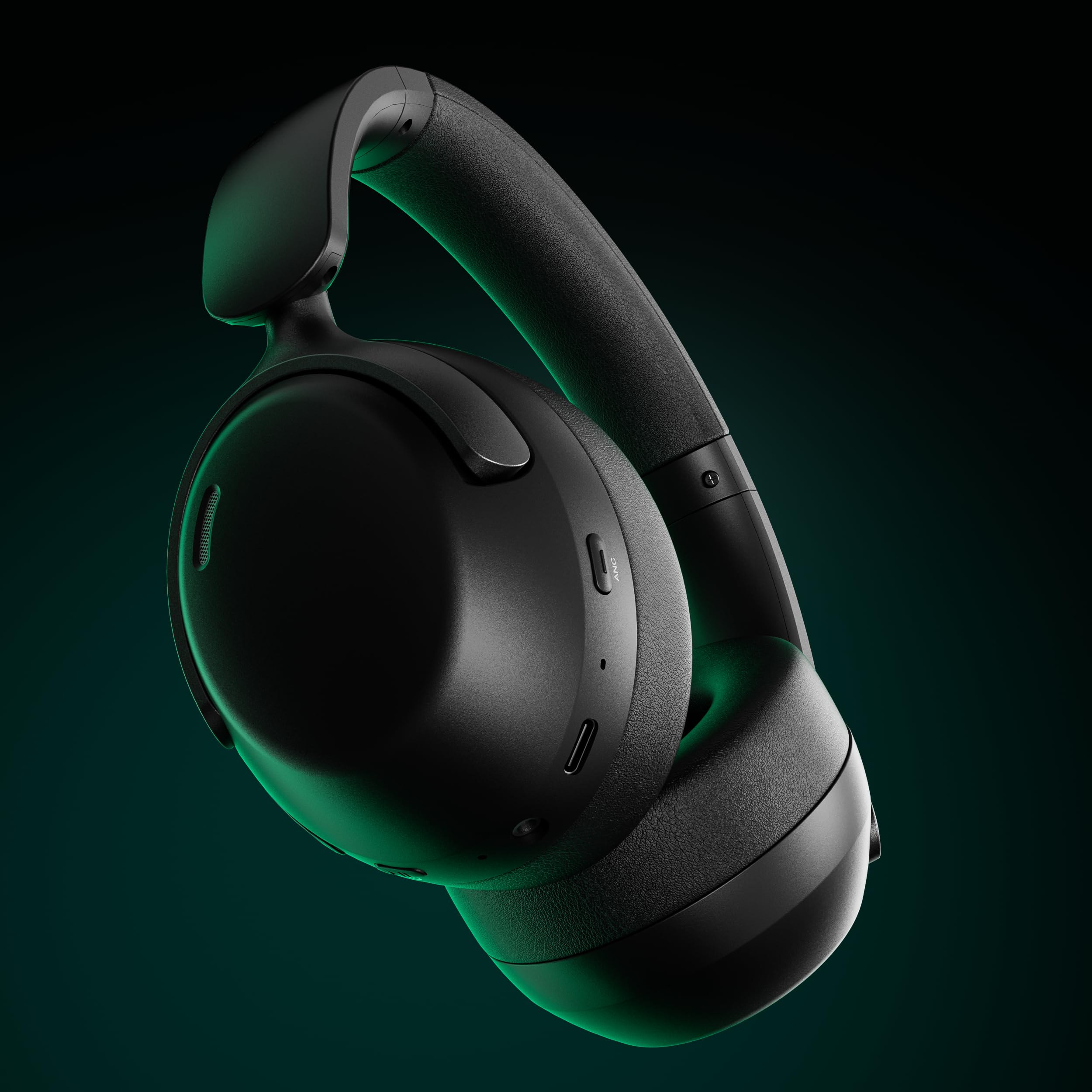 LORELEI QC30 Casque hybride à réduction active du bruit, casque Bluetooth sans fil 60 heures d'autonomie avec micro, basses profondes, ajustement confortable, coussinets souples, charge rapide, noir
