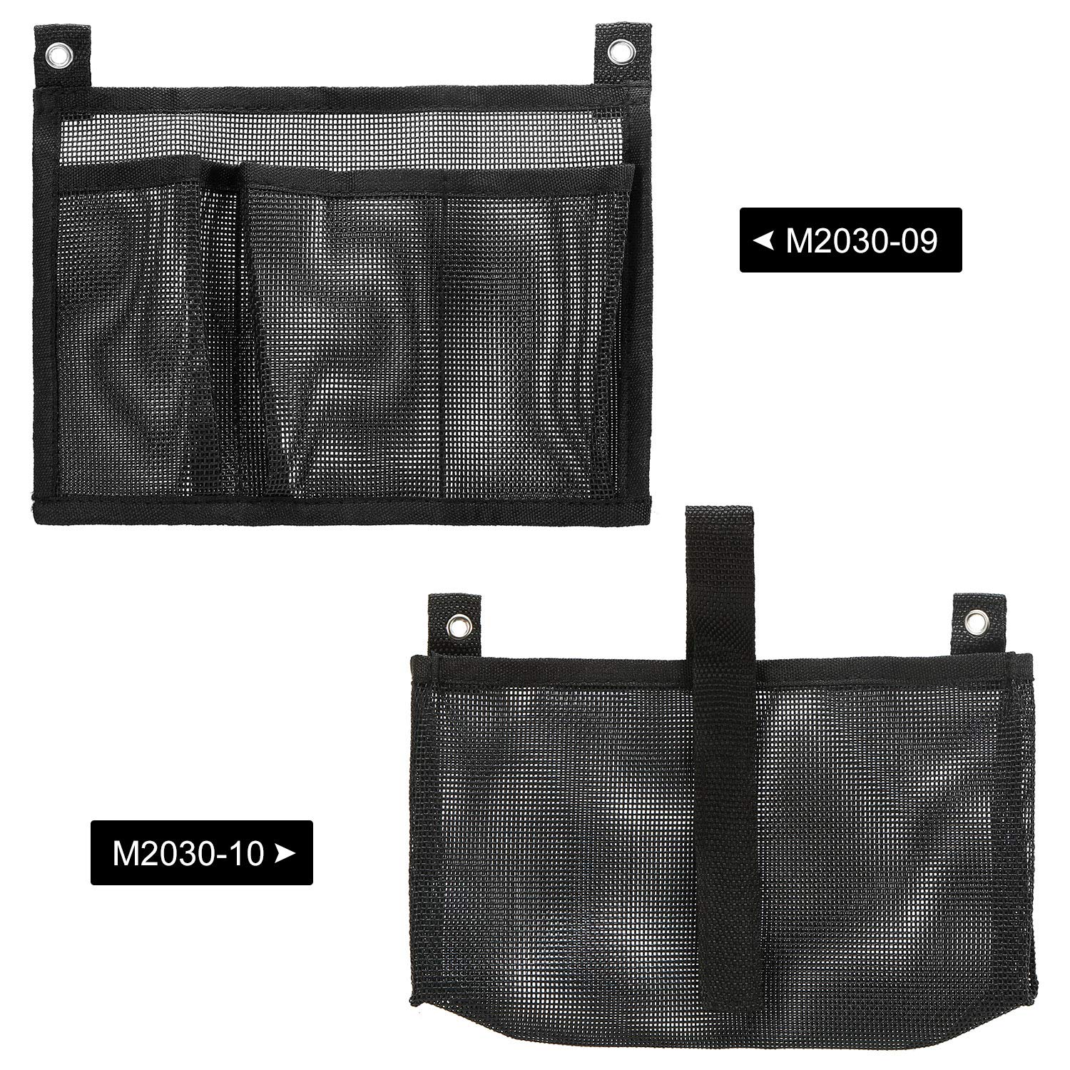 BUZHI Boat Bag Holder Kayak Mesh Storage Side Pouch Boat Fishing Holder Bag Canoe Mesh Bag?, M2030-09, Black
