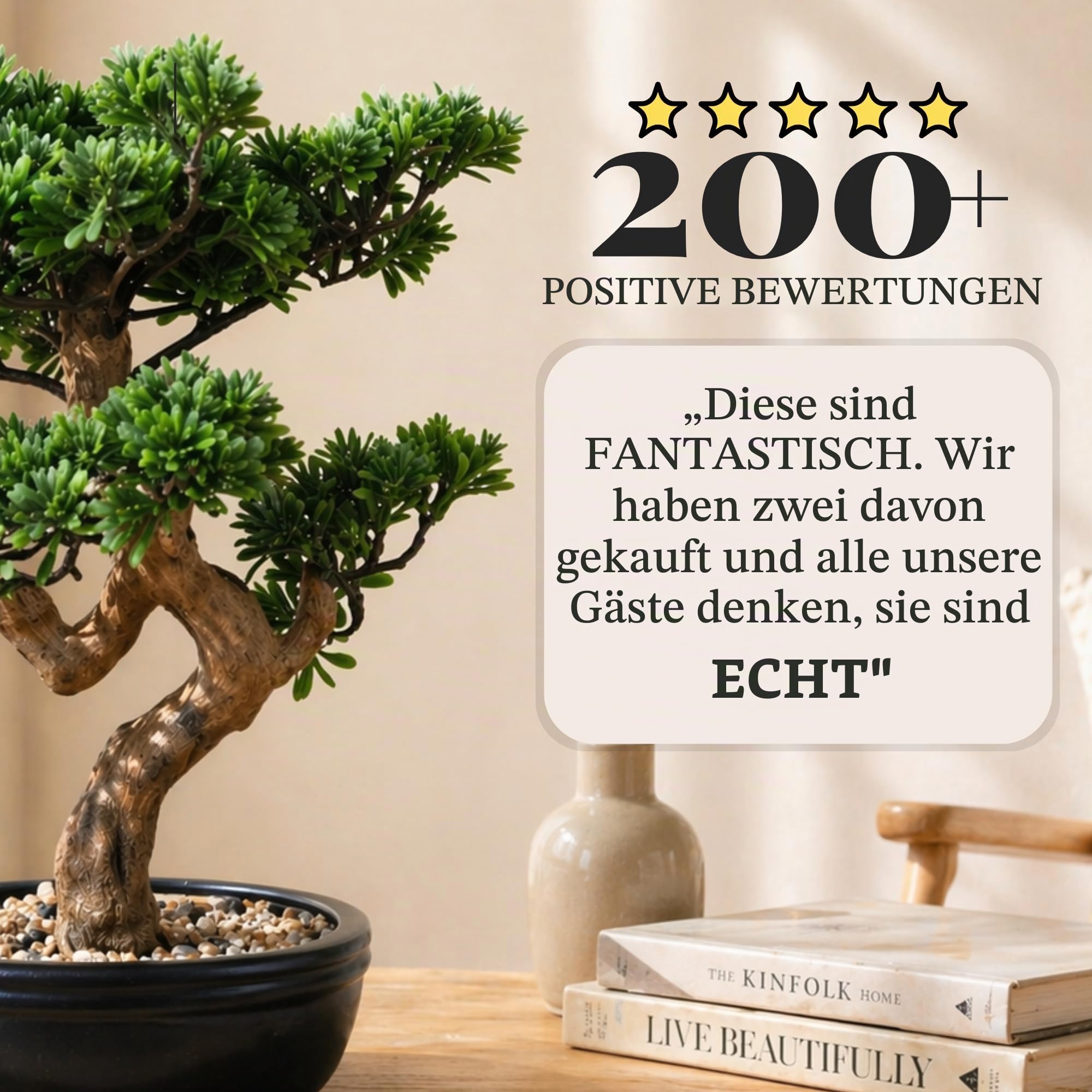 Künstlicher Bonsai-Baum, 40,6 cm hoch, mit realistischem Holz und Keramiktopf, künstliche Pflanzen, Wacholder, Kiefer, Zen, Kunstpflanzen für Zuhause, Schlafzimmer, Büro, Badezimmer,