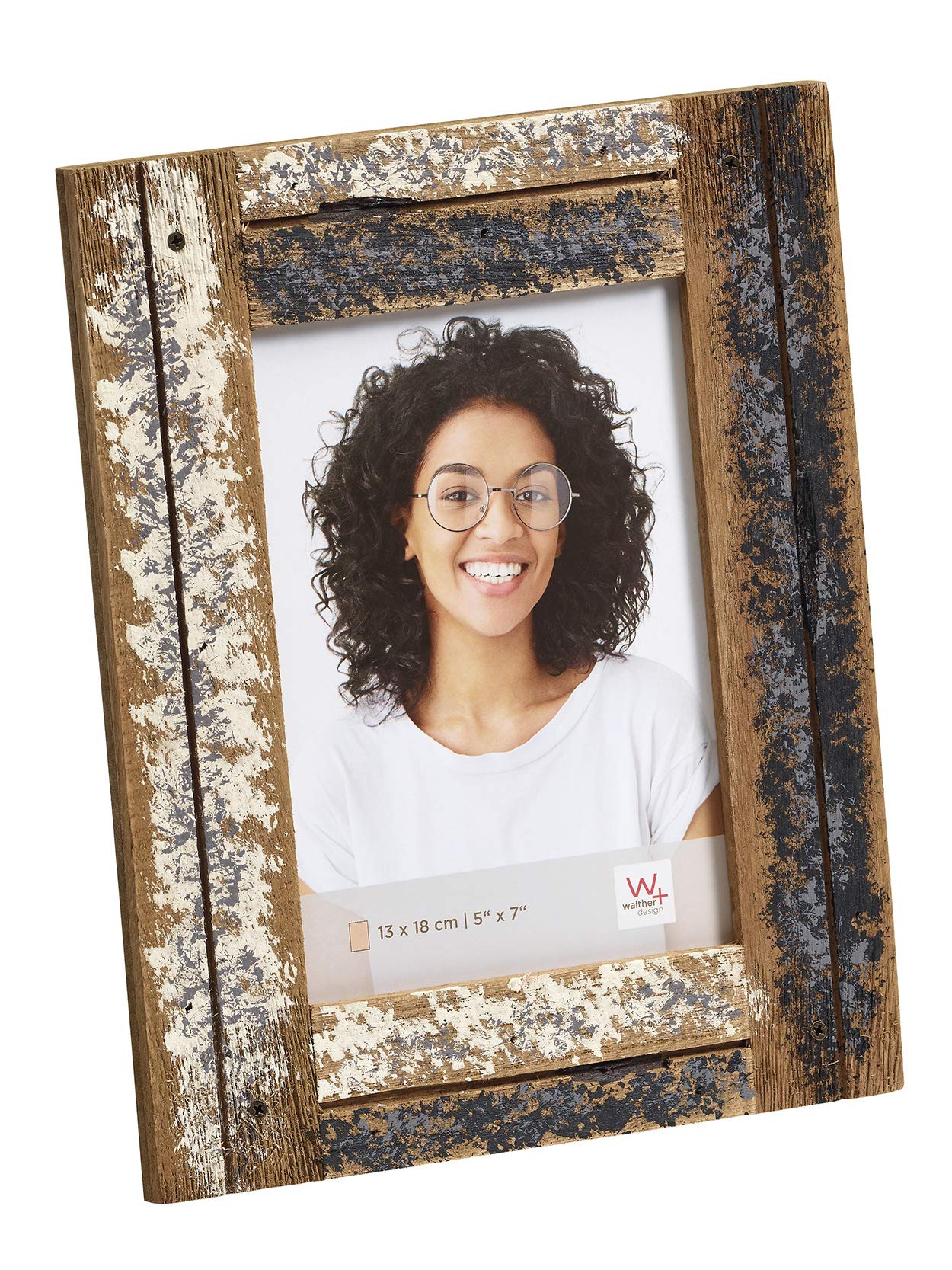 walther design Bilderrahmen creme/blau 13 x 18 cm Dupla Portraitrahmen YA318C