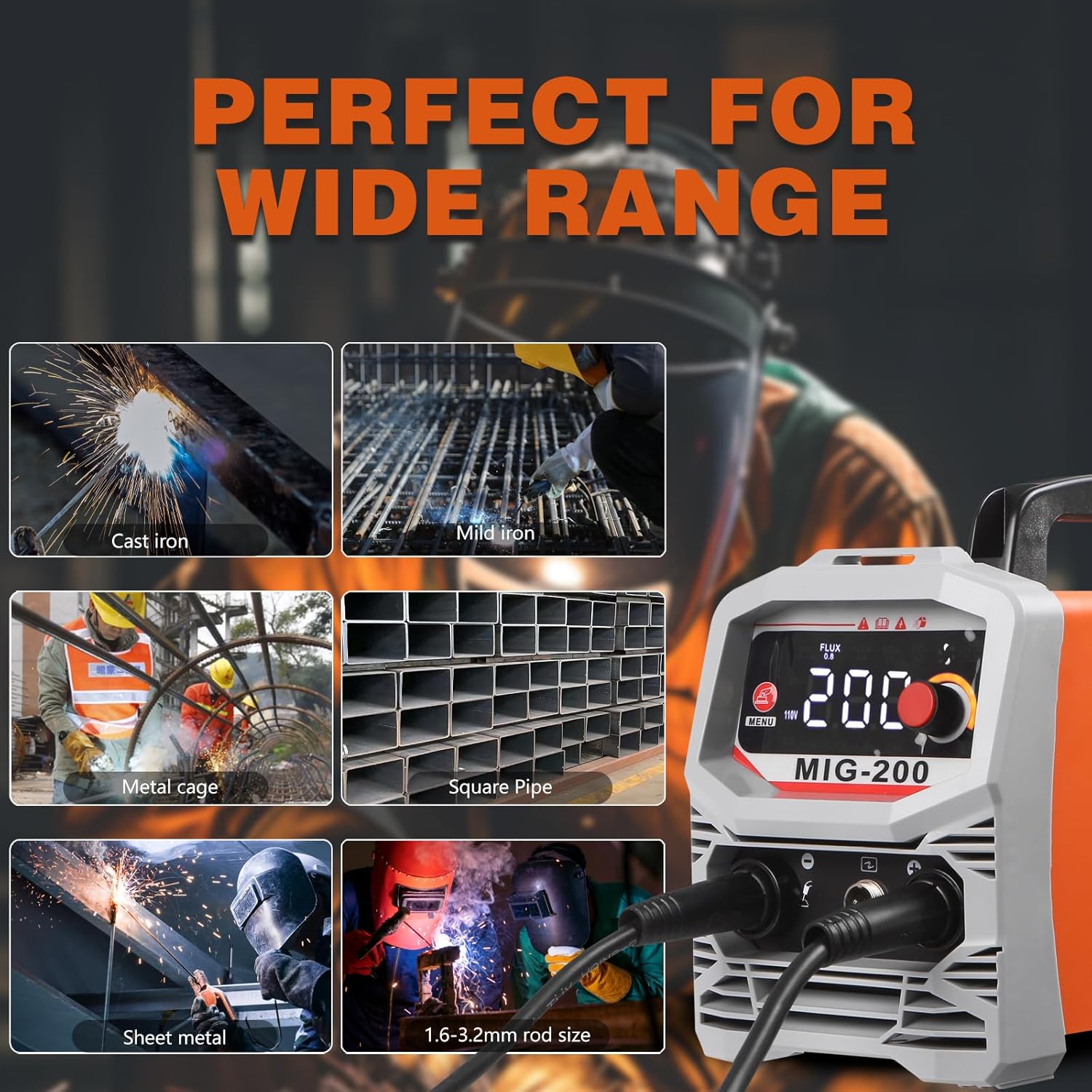 Various welding applications for Tobewan MIG200