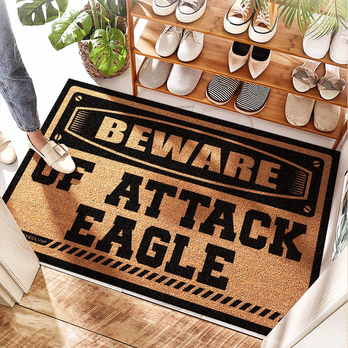 Tapis de cuisine en noix de coco pour entrée et escalier avec humour