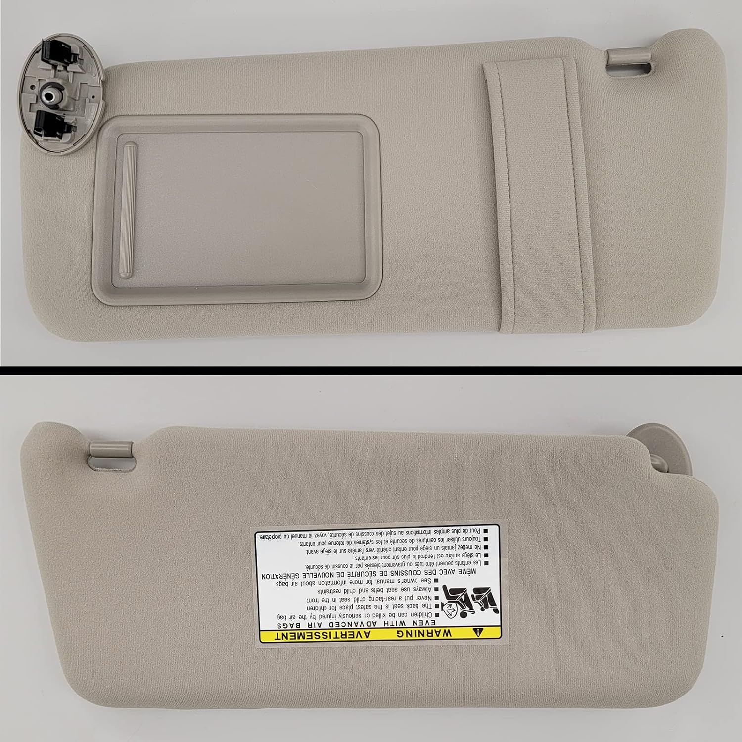 fit for Toyota Camry Sun Visor Replacement, fit for 2007 2008 2009 2010 2011 Toyota Camry and Hybrid Without Light, Driver&Passenger Side, 74320-06780-E0 74310-06750-E0(2PCS-Beige)