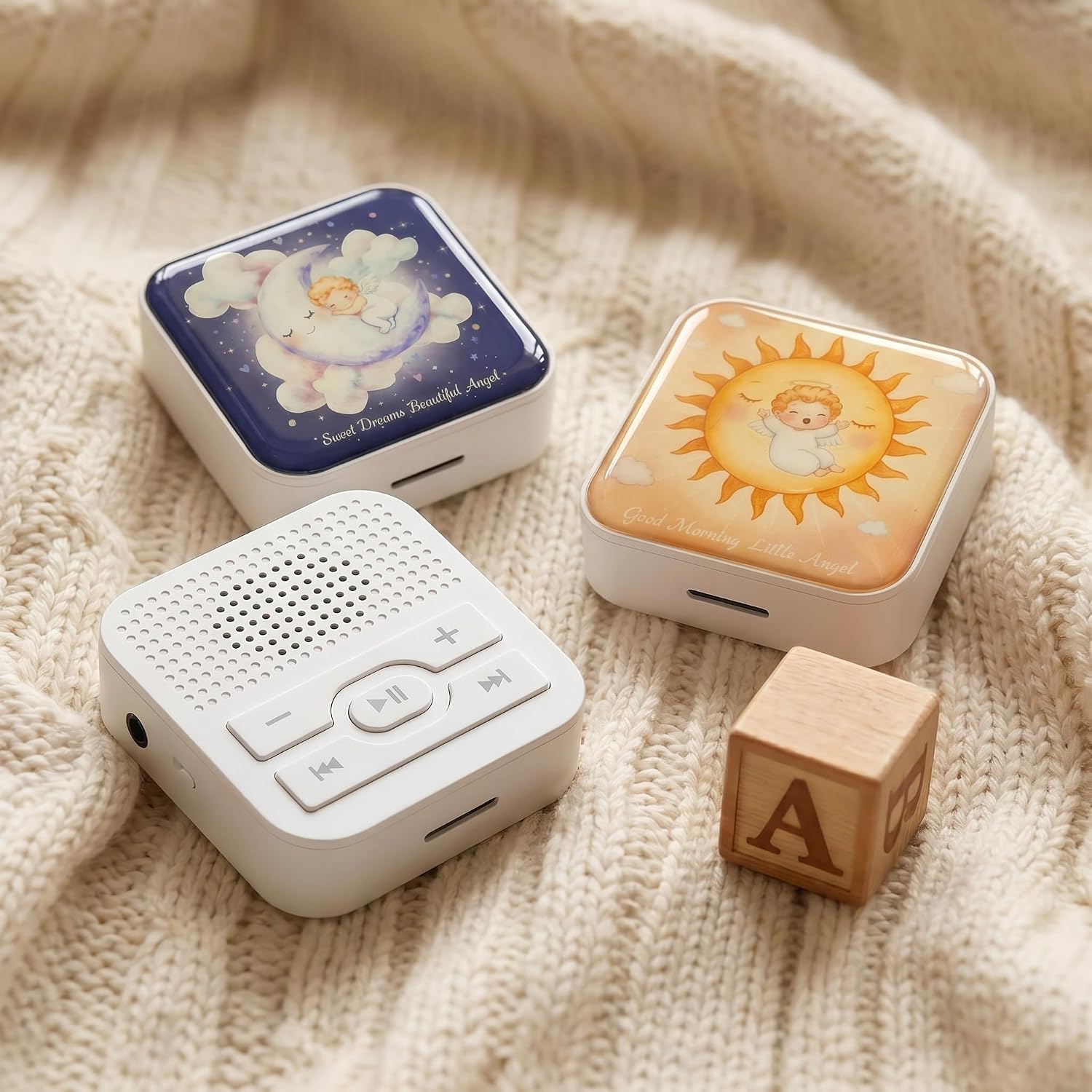 MP3 Player: Portable, Screen-Free, with Wired Headphones & Speaker Play. with 4GB Memory Card， Unique Pattern Series HD Resin Panel, Ideal Student Gift. (Little Angel of Stars)