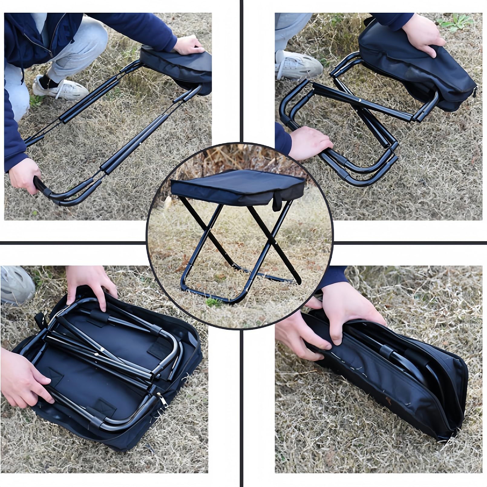 Amazon.co.jp: Poixmoc 折りたたみ椅子 座面高さ 40cm アウトドア