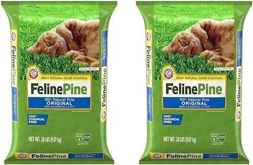 Miniatura 1 de Feline - Arena de pino para gatos, 100.8lbs, 2 unidades