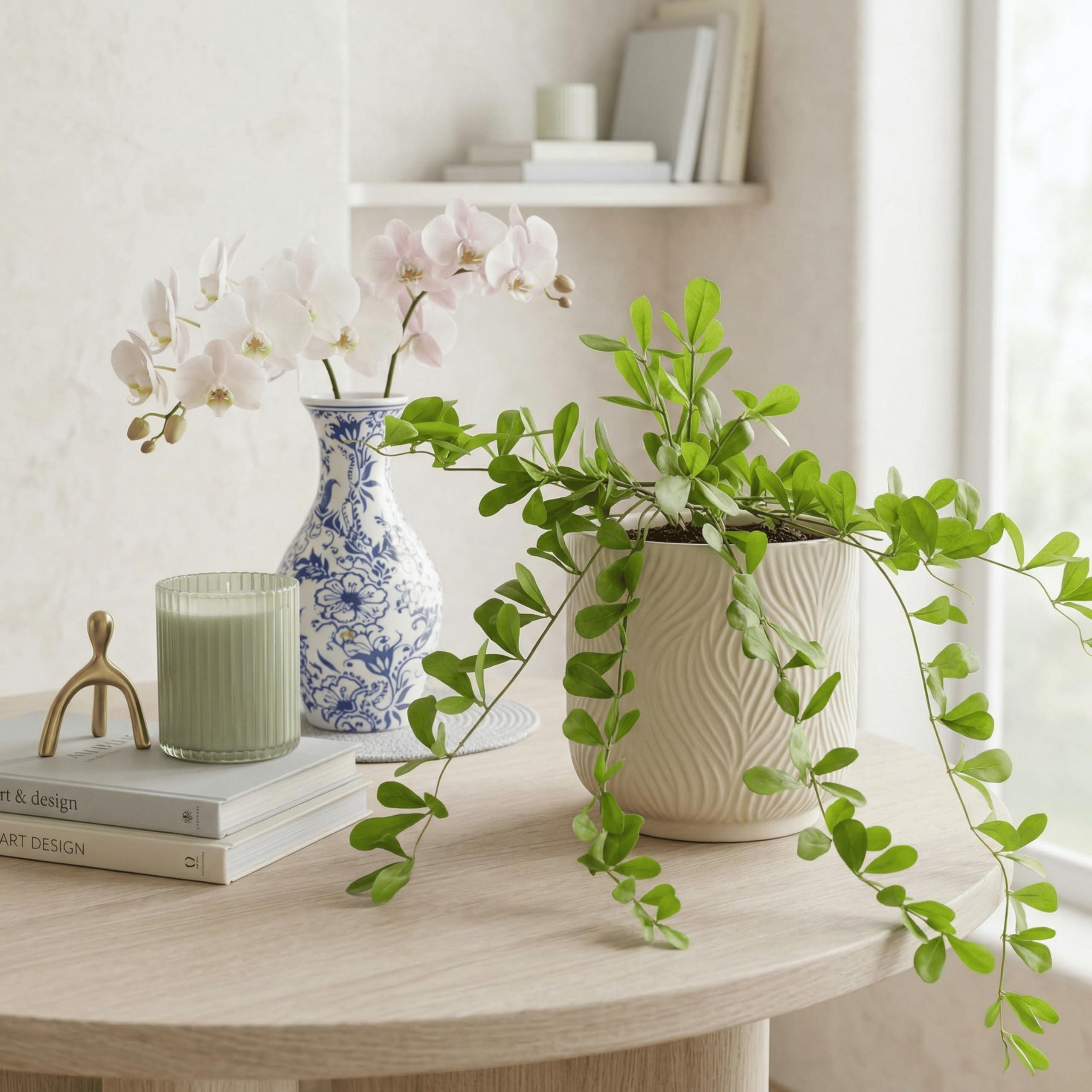 Dekorly Eucalyptus Vine with Daisy Flowers - 2 Pack -19