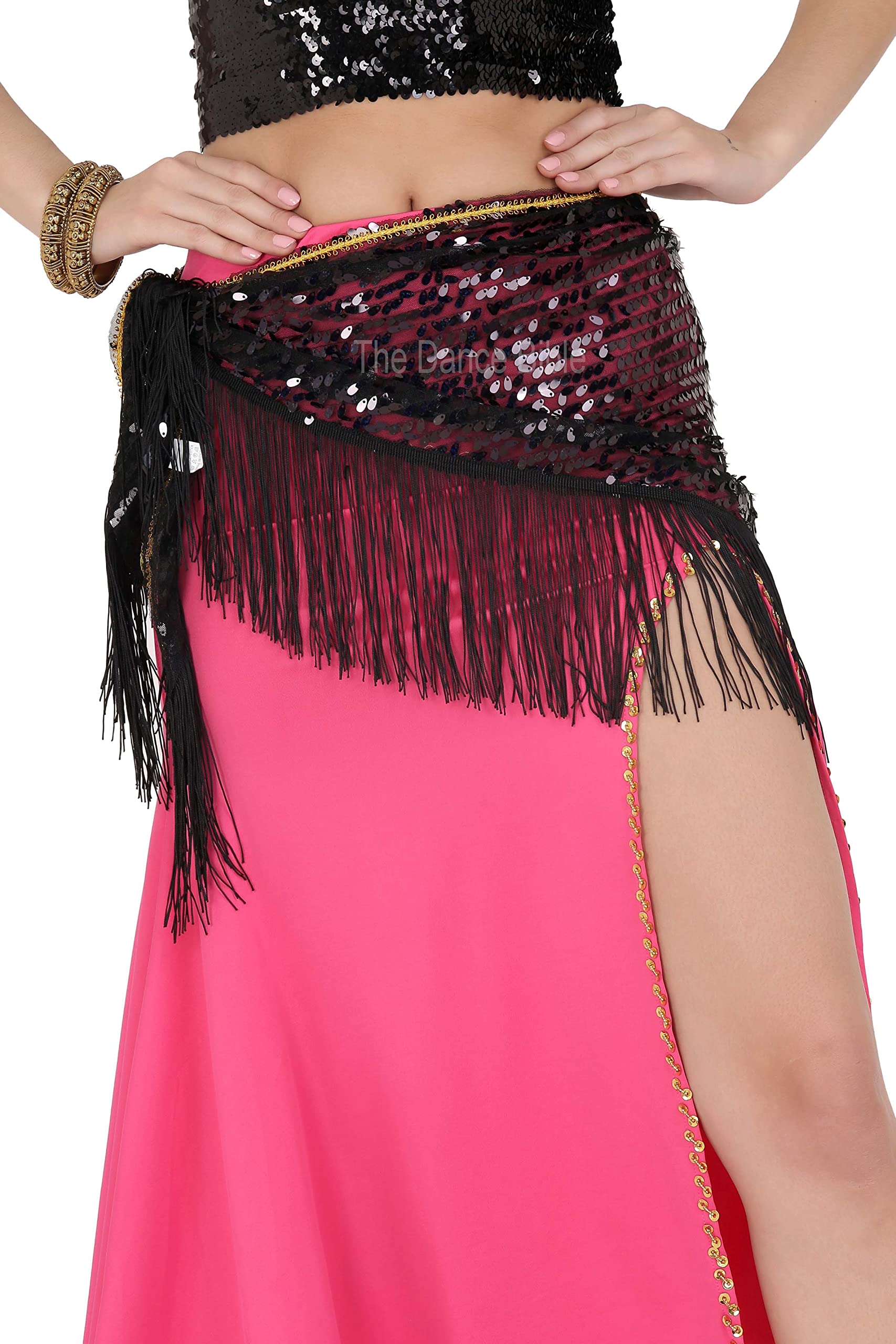 The Dance BibleWomen Belly Dance Triangle Fringe Performance Hip Scarf Belt