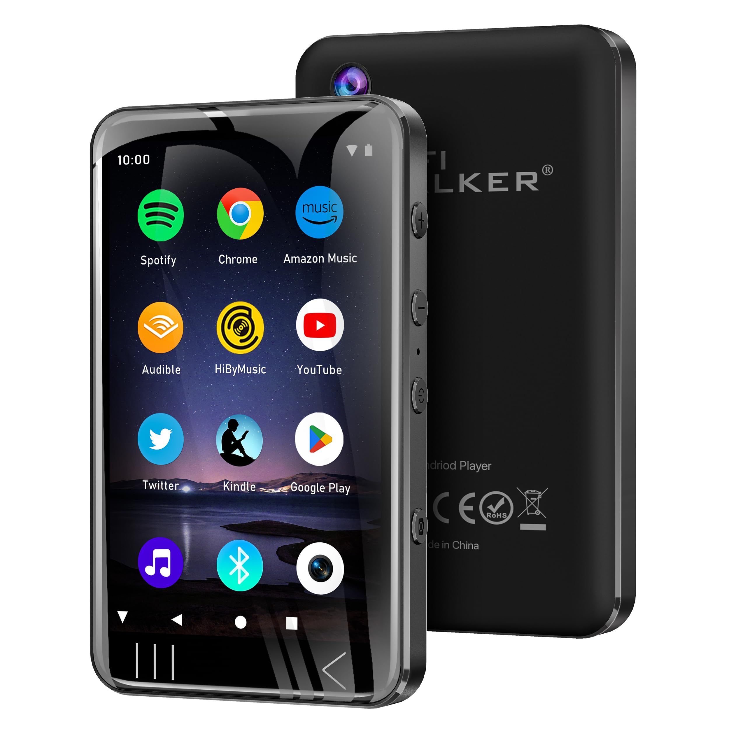 HIFI WALKER G7 Baladeur MP3/MP4 Android 13 avec Bluetooth et WiFi, 144 Go de Stockage, écran Tactile HD 4", Haut-Parleur, BL