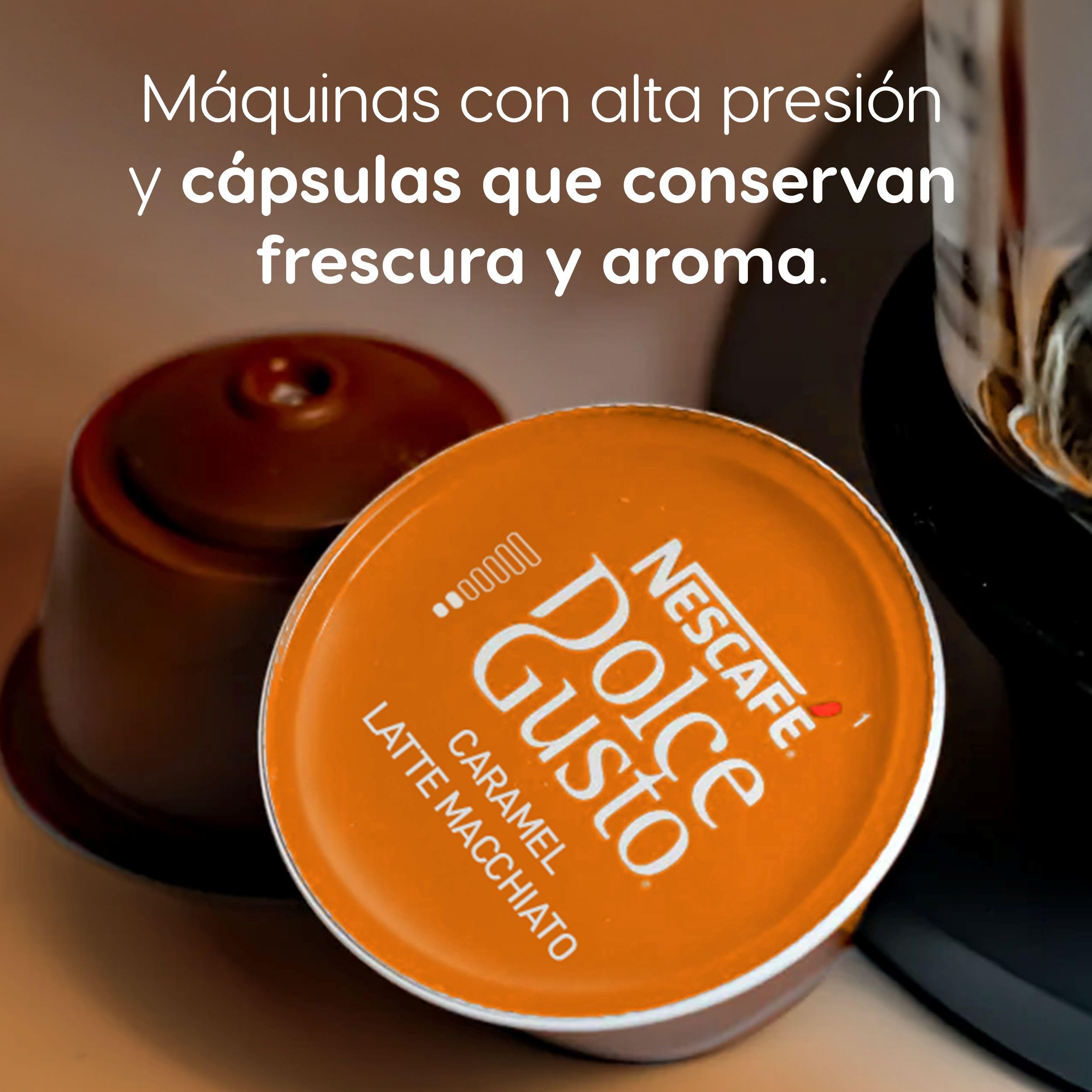 NESCAFÉ Dolce Gusto Cápsulas de Café Latte Macchiato Caramel, 48 Cápsulas (3 x 16), Originales para Cafeteras Dolce Gusto