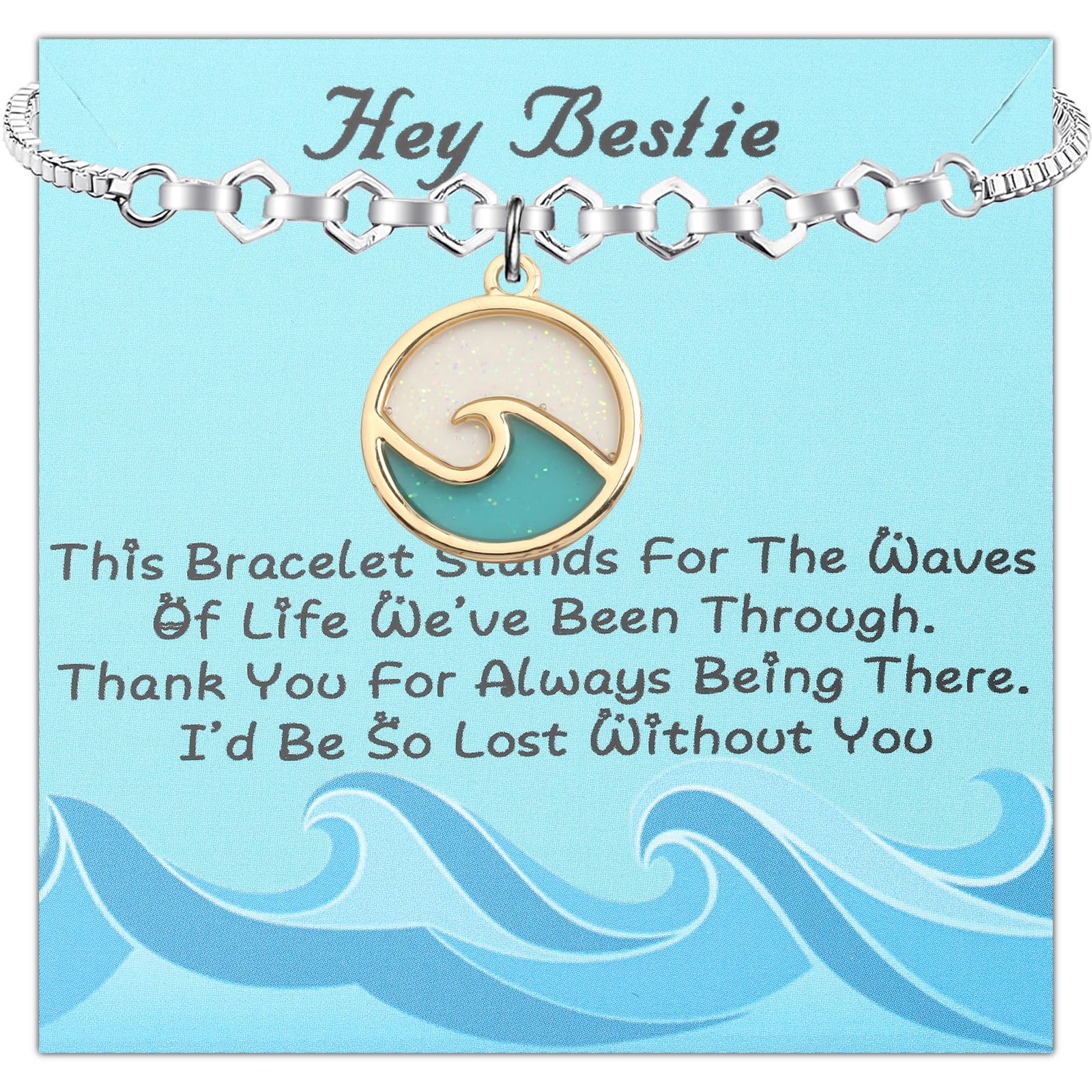 Feelmemocean Wave Bracelet Bestie Gift Ocean Beach Waves Gift