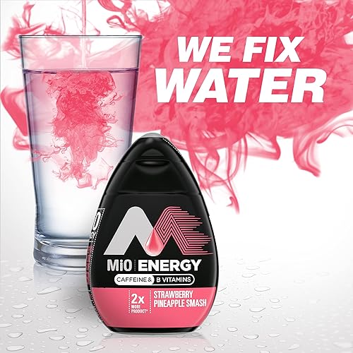 Miniatura 2 de MiO Energy Strawberry Pineapple Smash - Mezcla de bebida líquida con sabor natural con otros sabores naturales, con cafeína y vitaminas B con 2