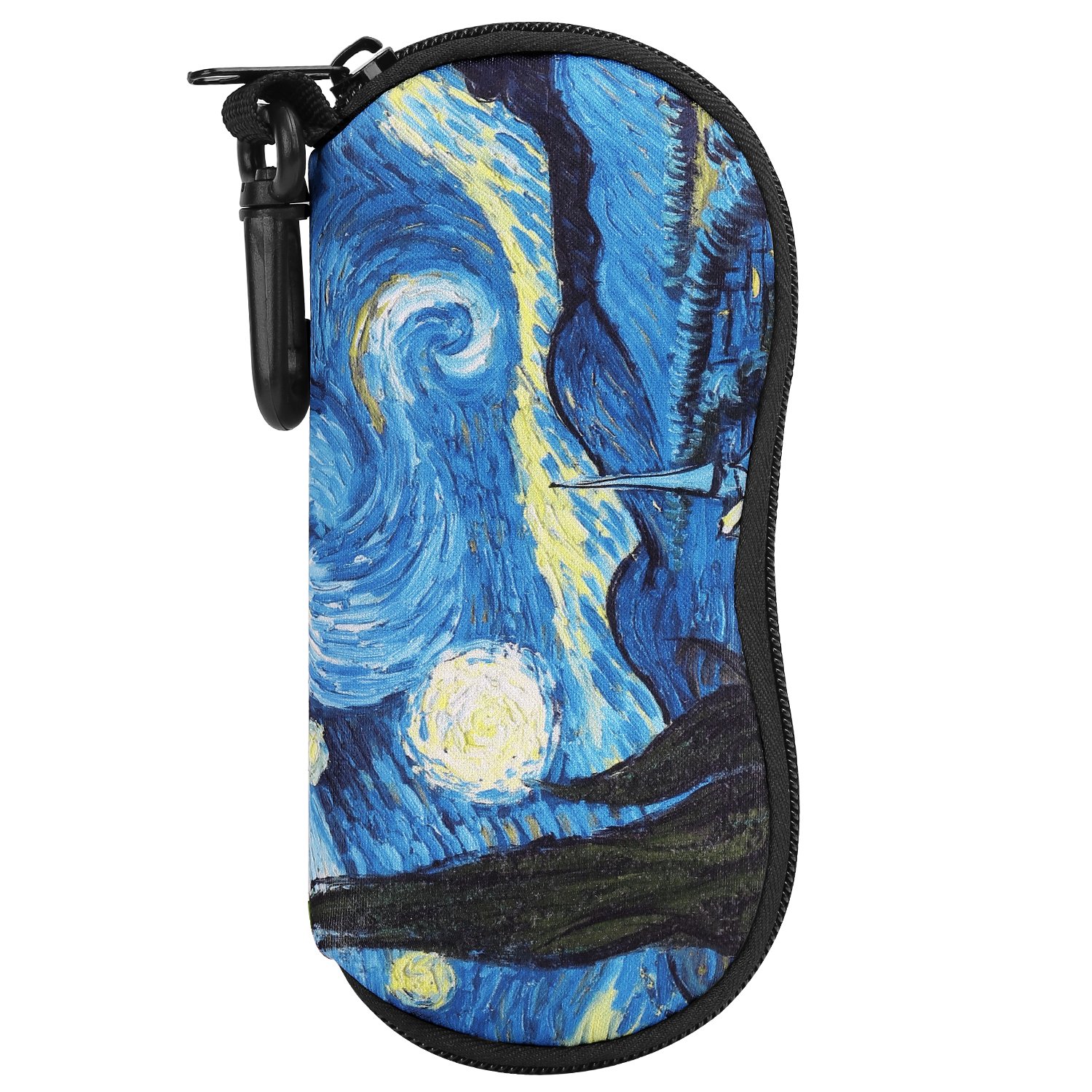 MoKo Sunglasses Soft Case Ultra Light Neoprene Zipper Eyeglass Case for Men Women