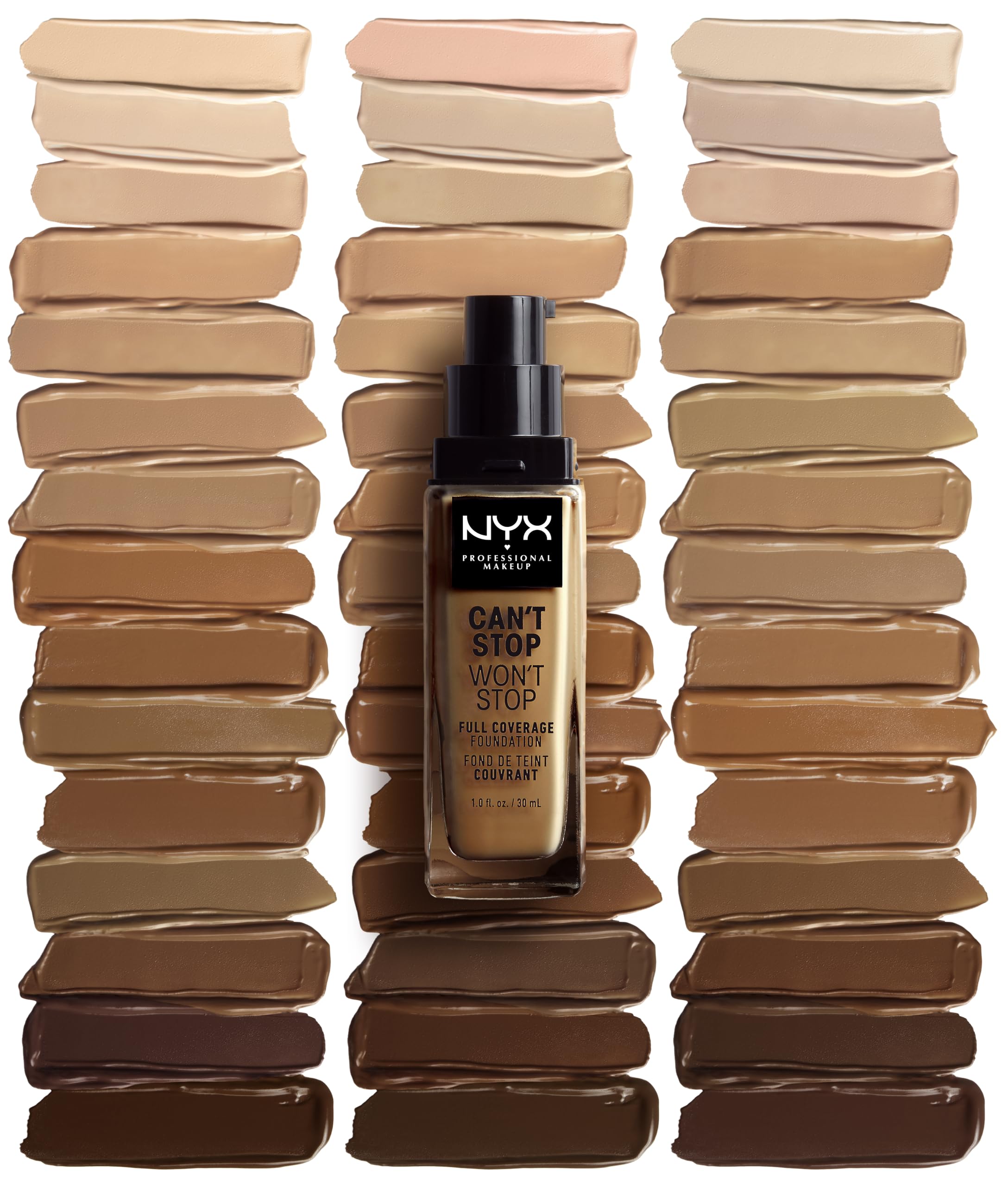 NYX Professional Makeup Can't Stop Won't Stop Full Coverage Foundation, Langanhaltend, Wasserfest, Vegane Formel, Mattierter Teint… – Ansicht 11
