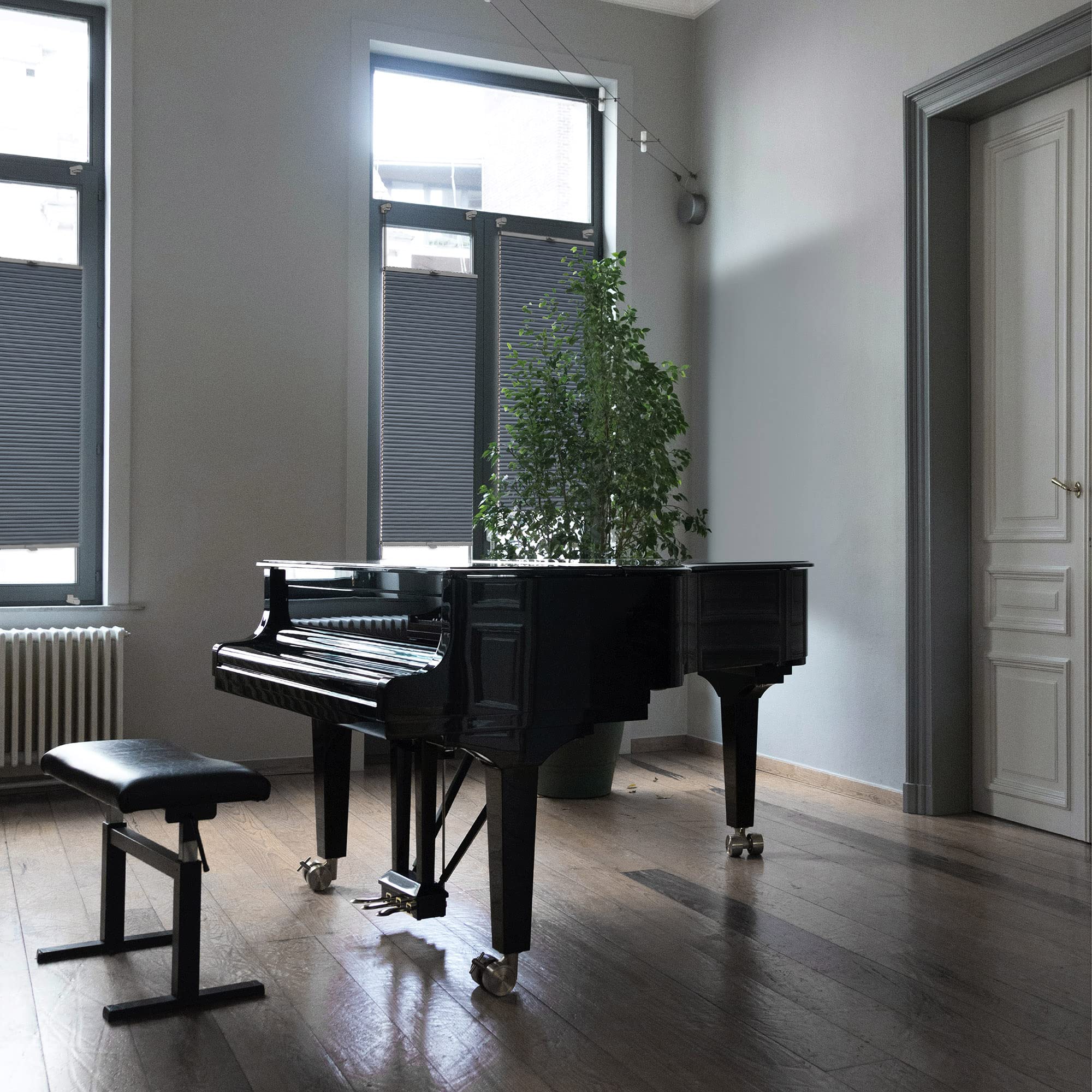 Zero Home - Tende Plissettate Termiche su Misura con Foratura,100% Oscuramento,Montaggio a Vite,Veneziane da Interno, Tende per Finestre,Tendine Finestra a Vetro,Larghezza 30-129 cm,Altezza 50-149 cm