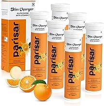Parisar Skin Charger Vitamin C + Glutathione Effervescent Tablets For Healthy, Radiating & Youthful Skin for Men & Women | Helps To Increase Immune System | 15 Tablets Pack (90 count (Pack of 6))
